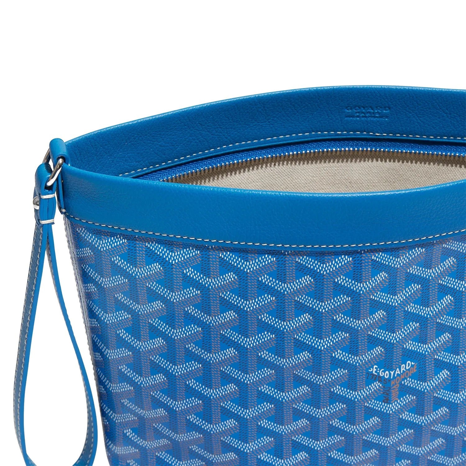 Compact Leather Everyday Pouch - Sky Blue - 28