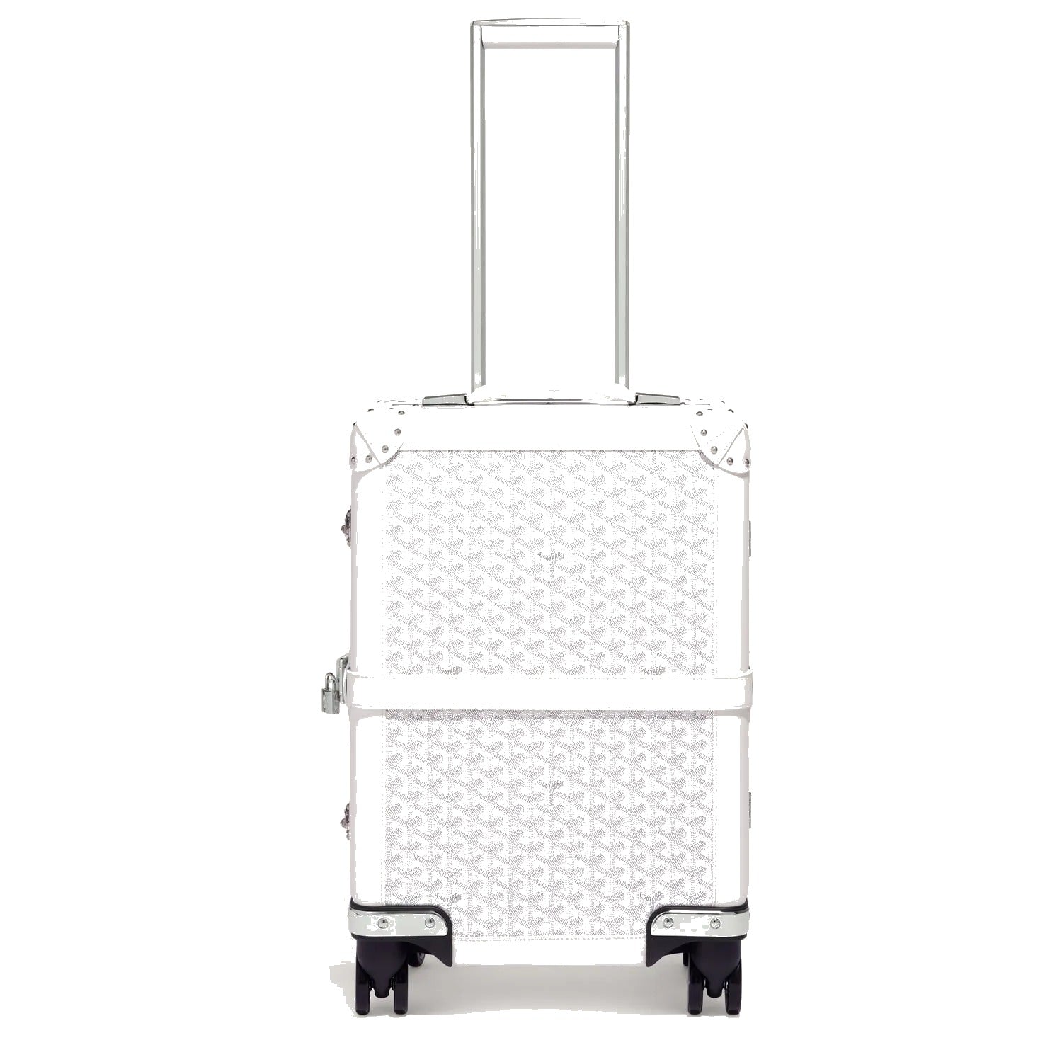 Canvas Rolling Trolley Suitcase - Cabin - White - 55