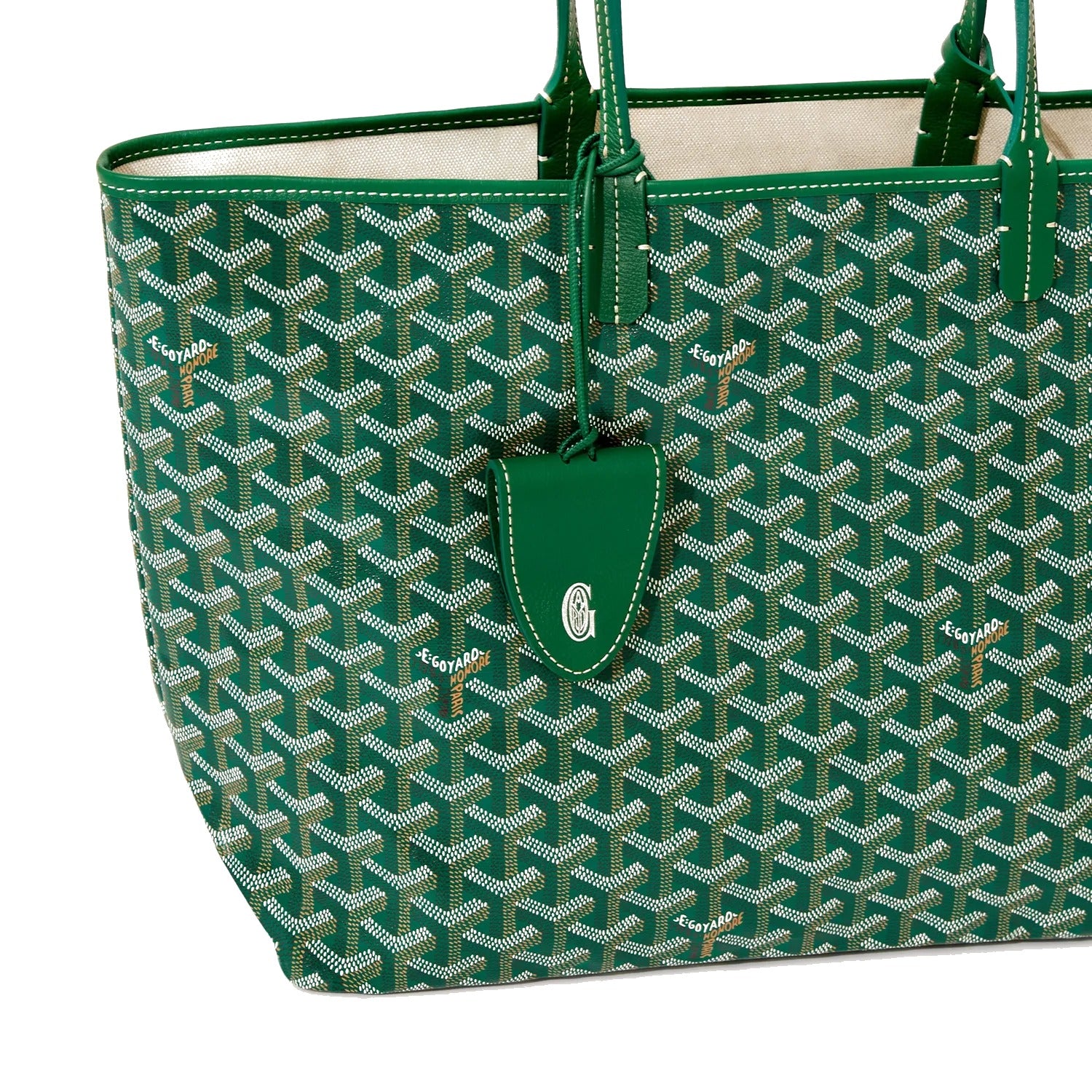 Canvas Tote with Personalized Stripes - Small - Green - 36
