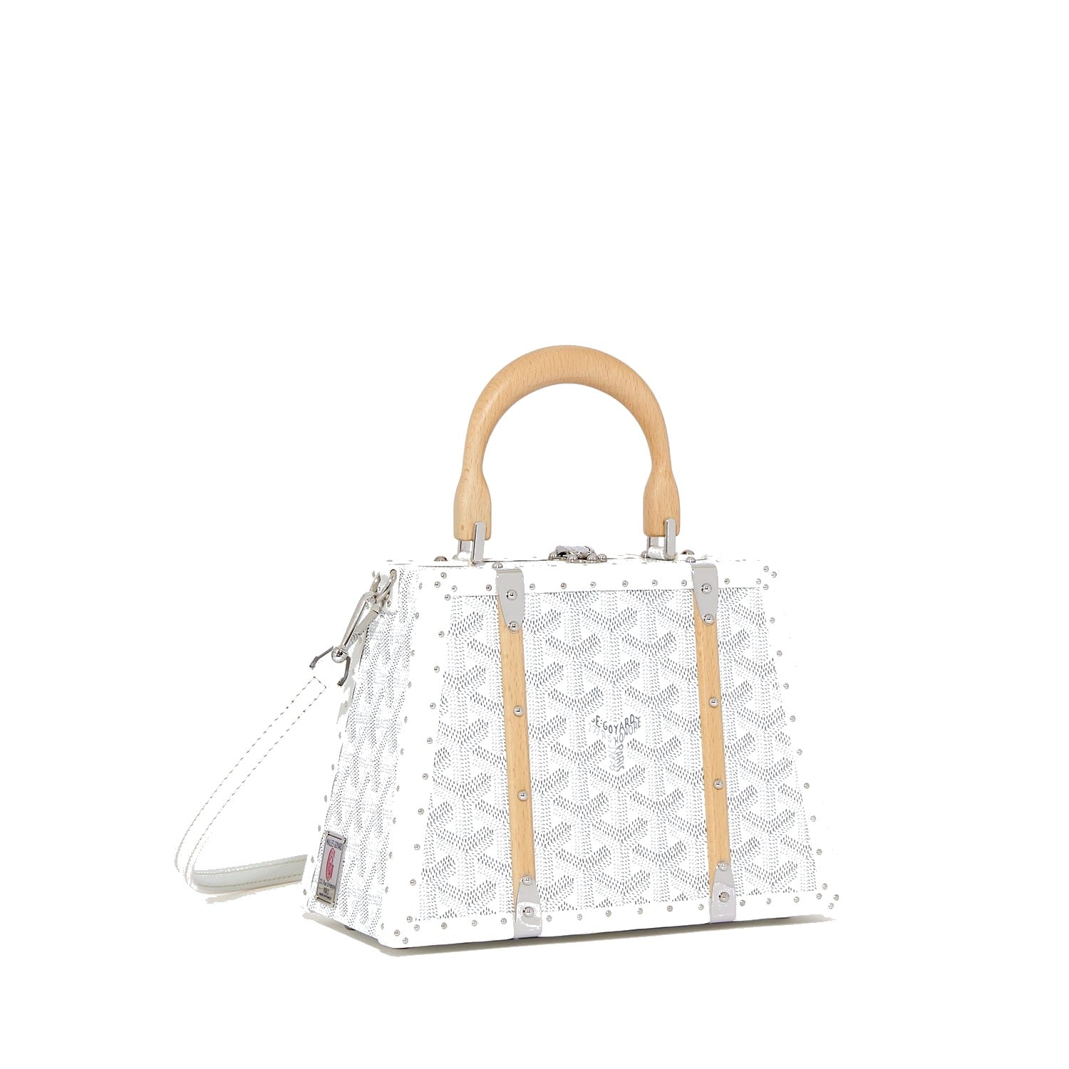 Mini Structured Trunk Crossbody - White