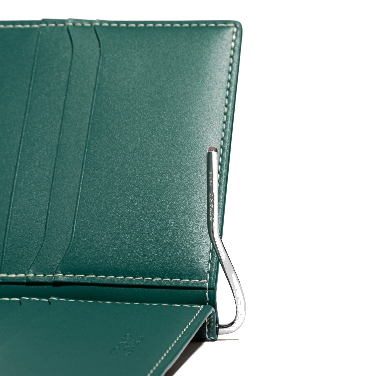 Leather Money Clip Card Holder - Green - 18