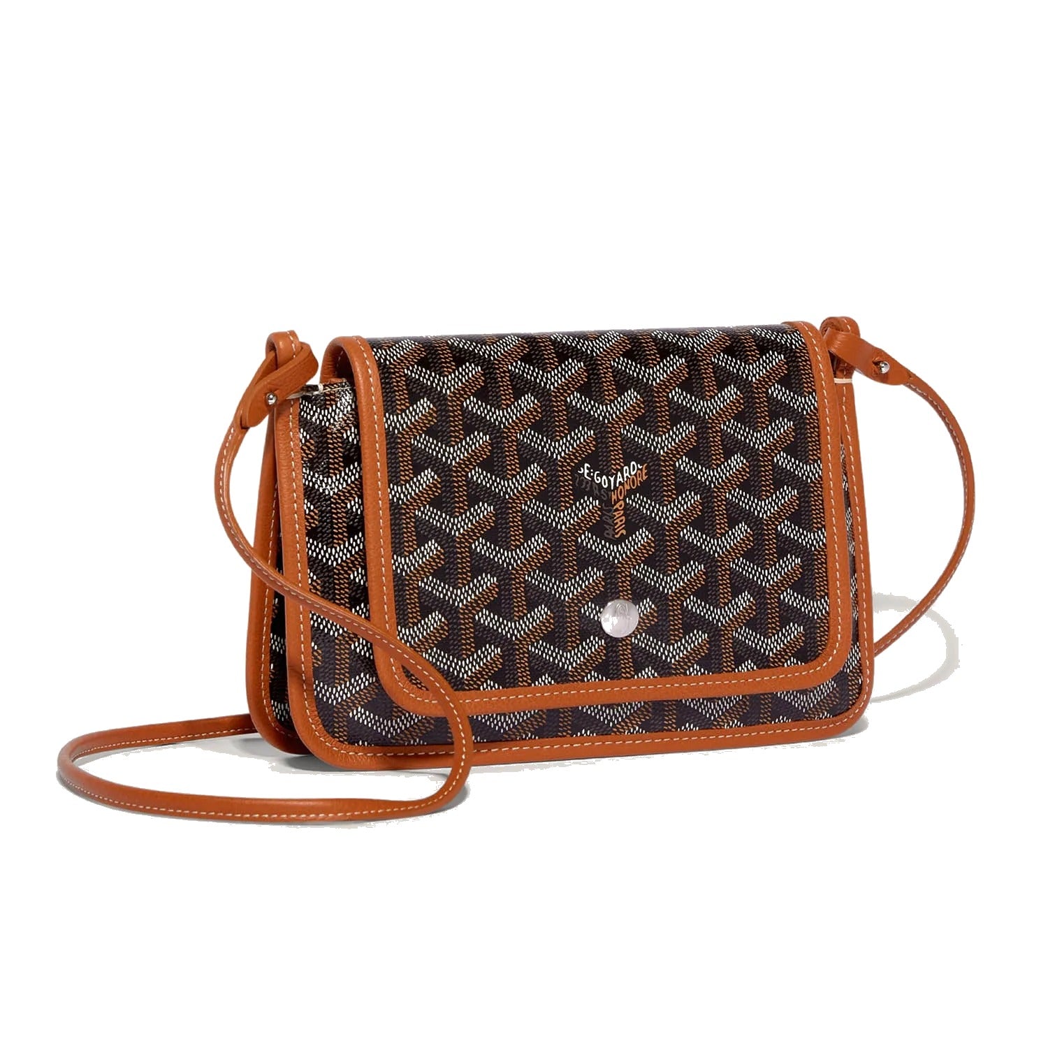 Crossbody Pouch Wallet - Black & Tan