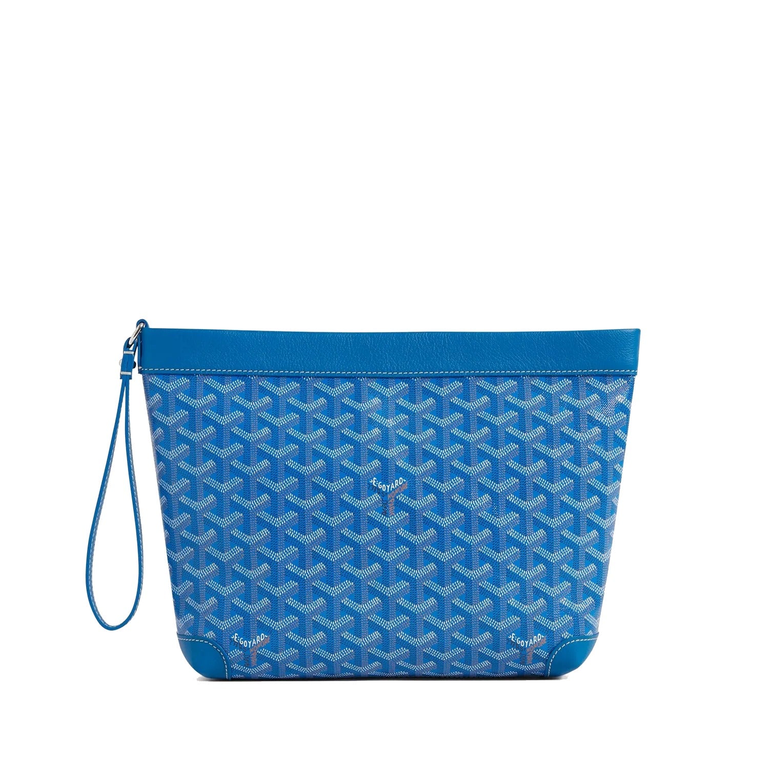 Compact Leather Everyday Pouch - Sky Blue - 26