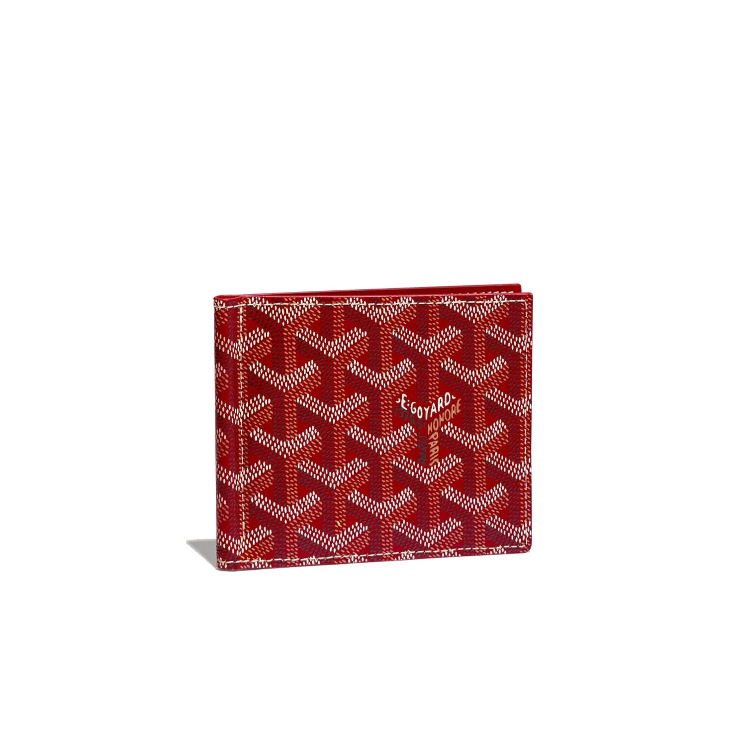 Leather Money Clip Card Holder - Red