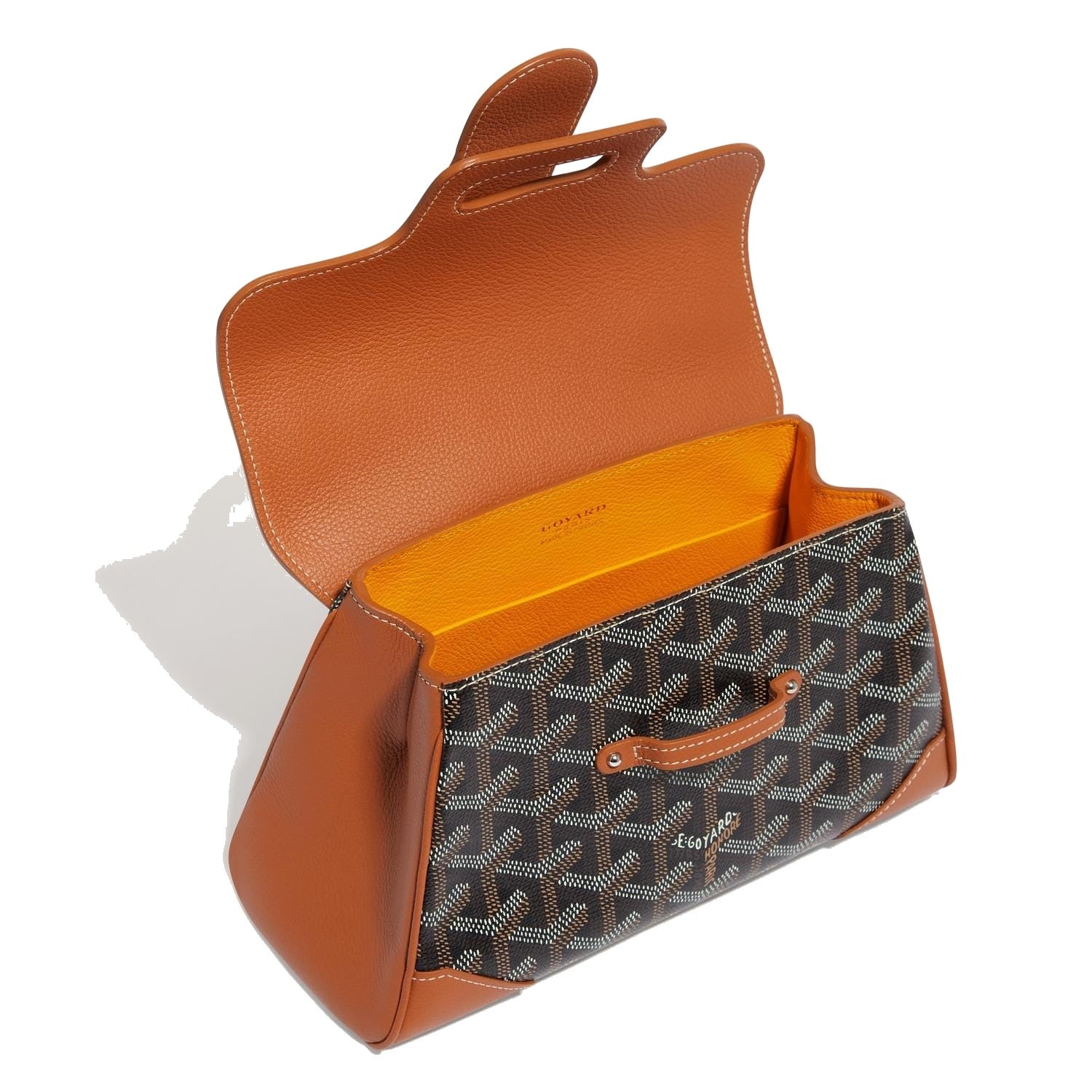 Soft Leather Mini Crossbody Bag - Black & Tan - 10