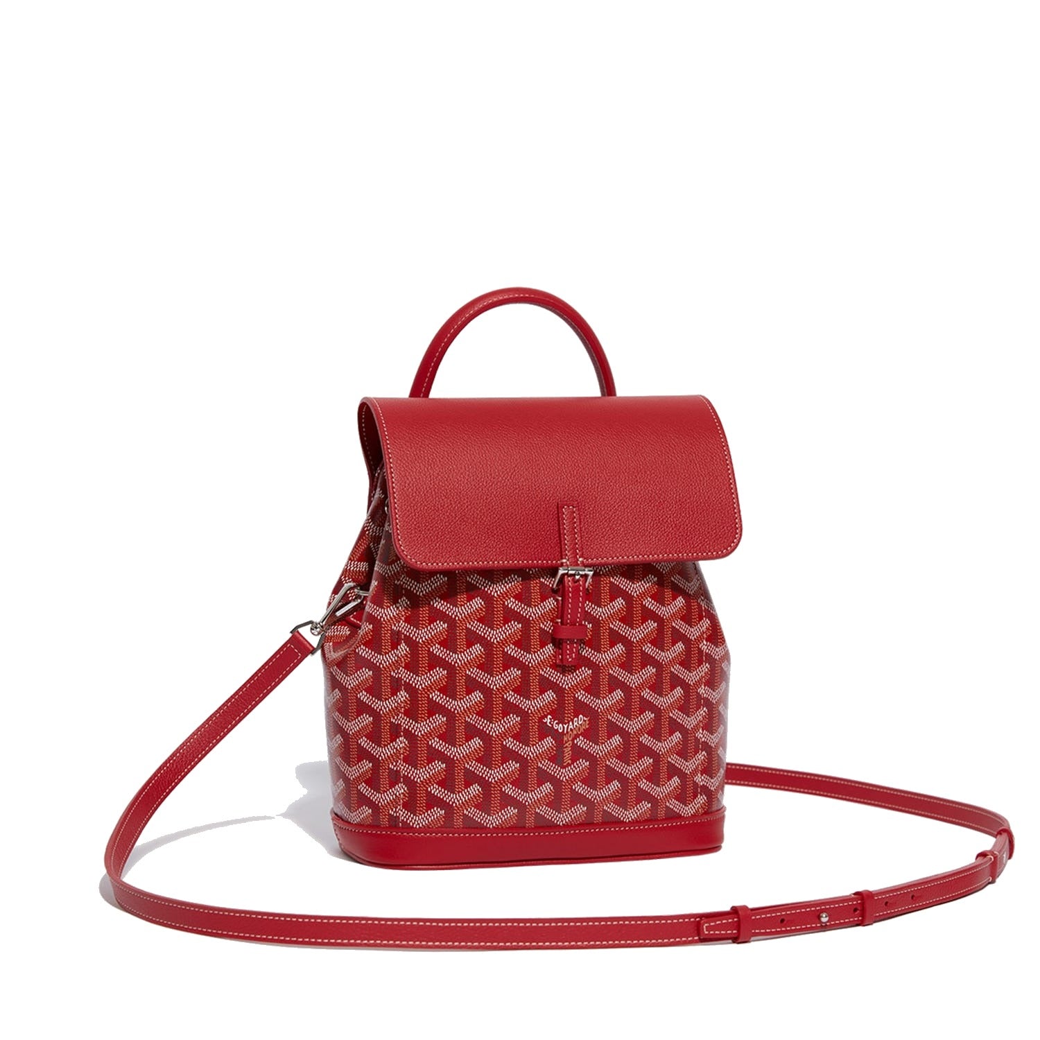 Mini Canvas Backpack - Red - 14