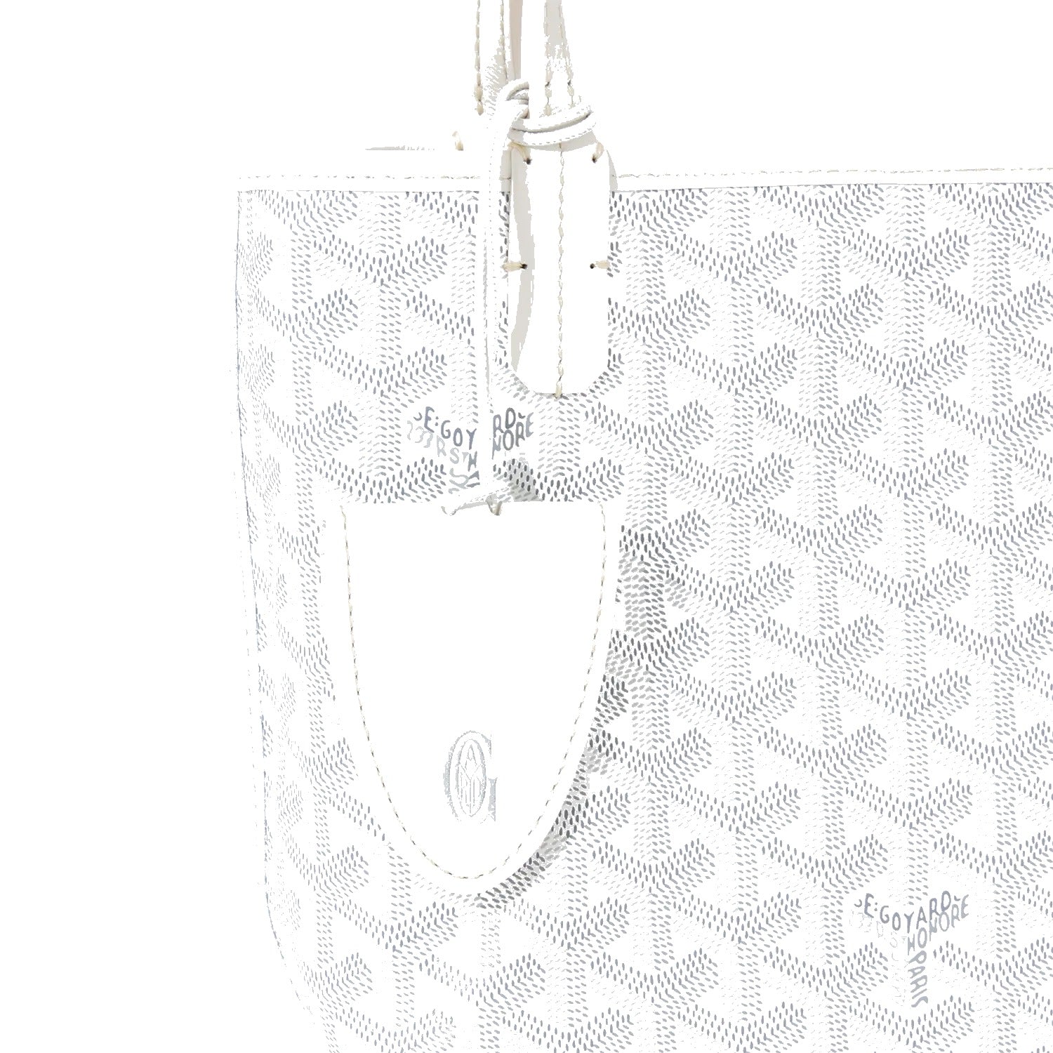 Reversible Leather Mini Tote - White - 50