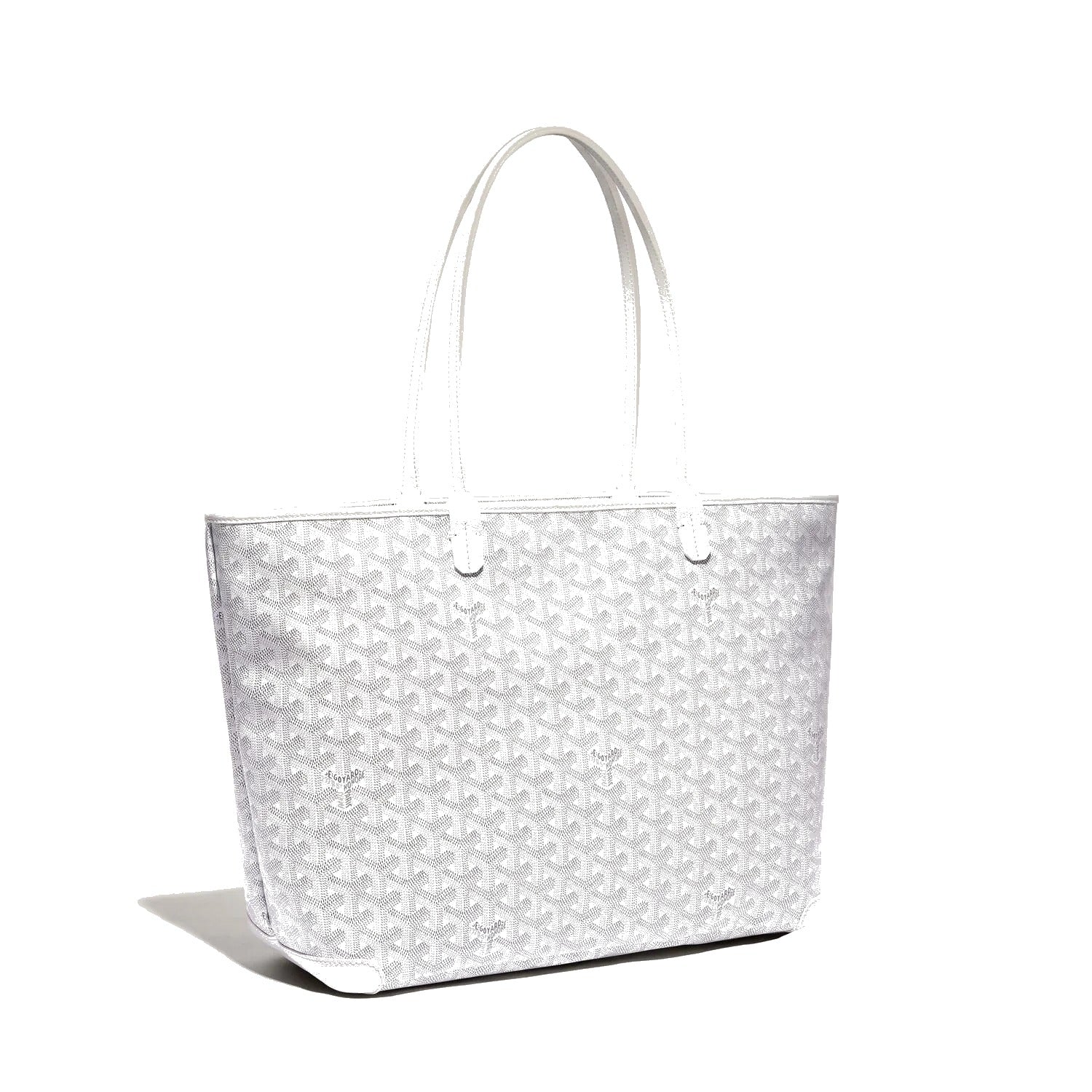 Zippered Canvas Tote - Medium - White