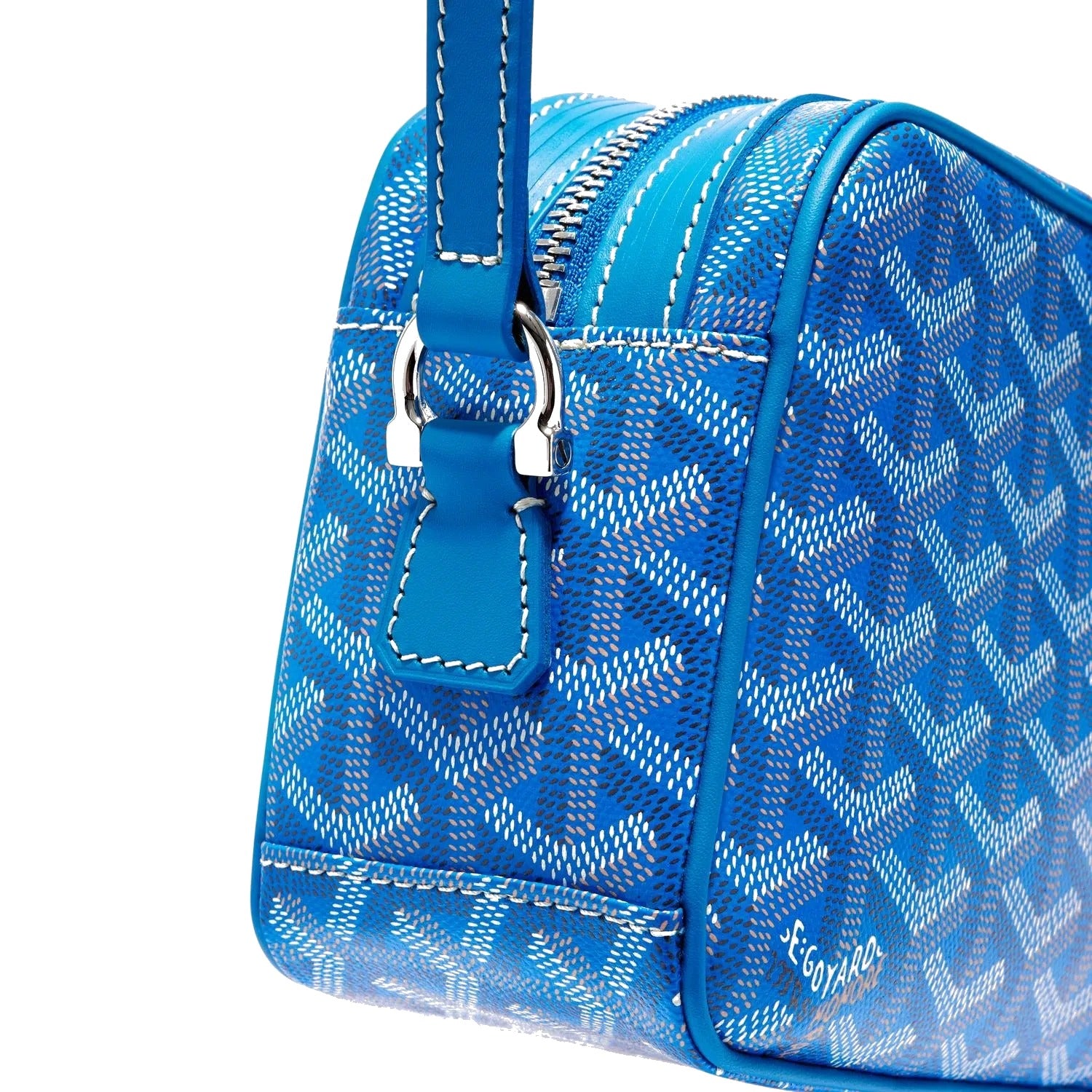 Compact Crossbody Flap Bag - Sky Blue - 28
