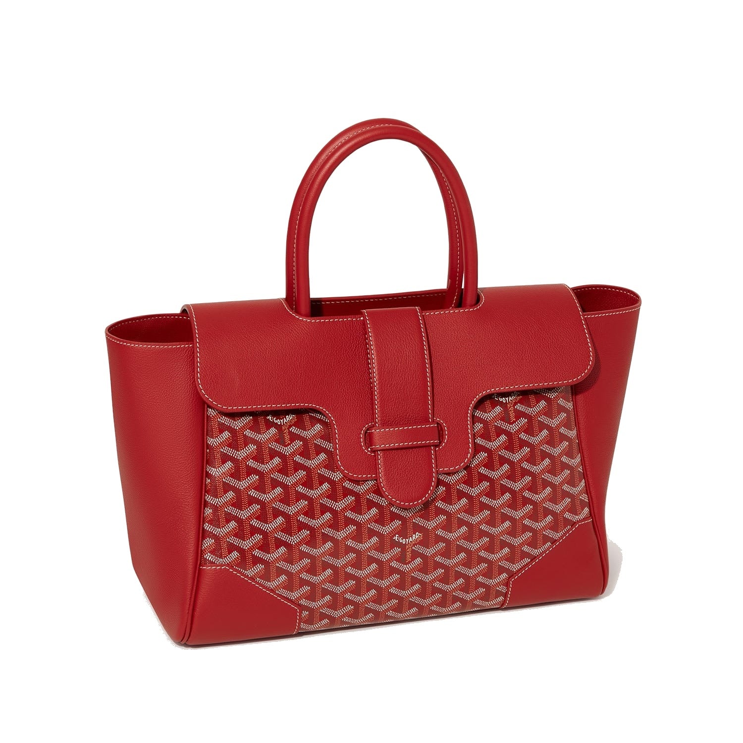 Structured Convertible Tote Bag - Red - 17