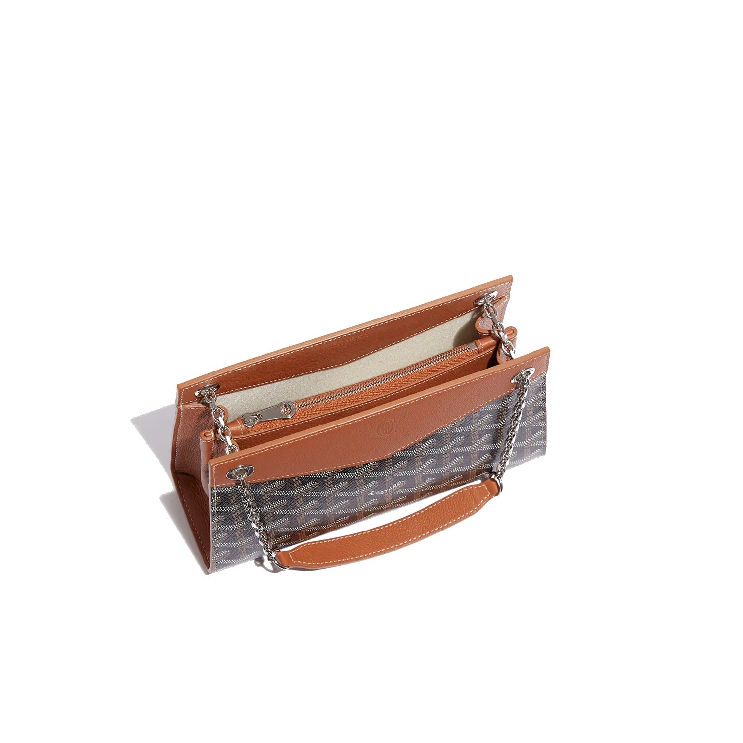 Structured Mini Bucket Bag - Black & Tan - 9
