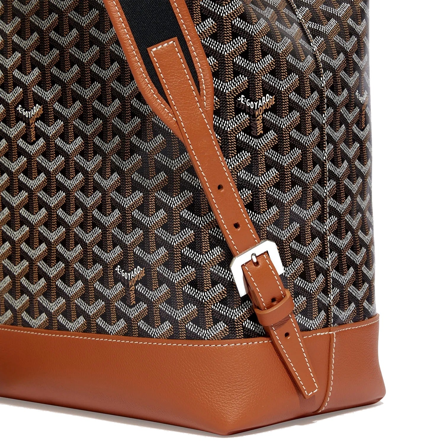 Medium Canvas Backpack - Black & Tan - 11