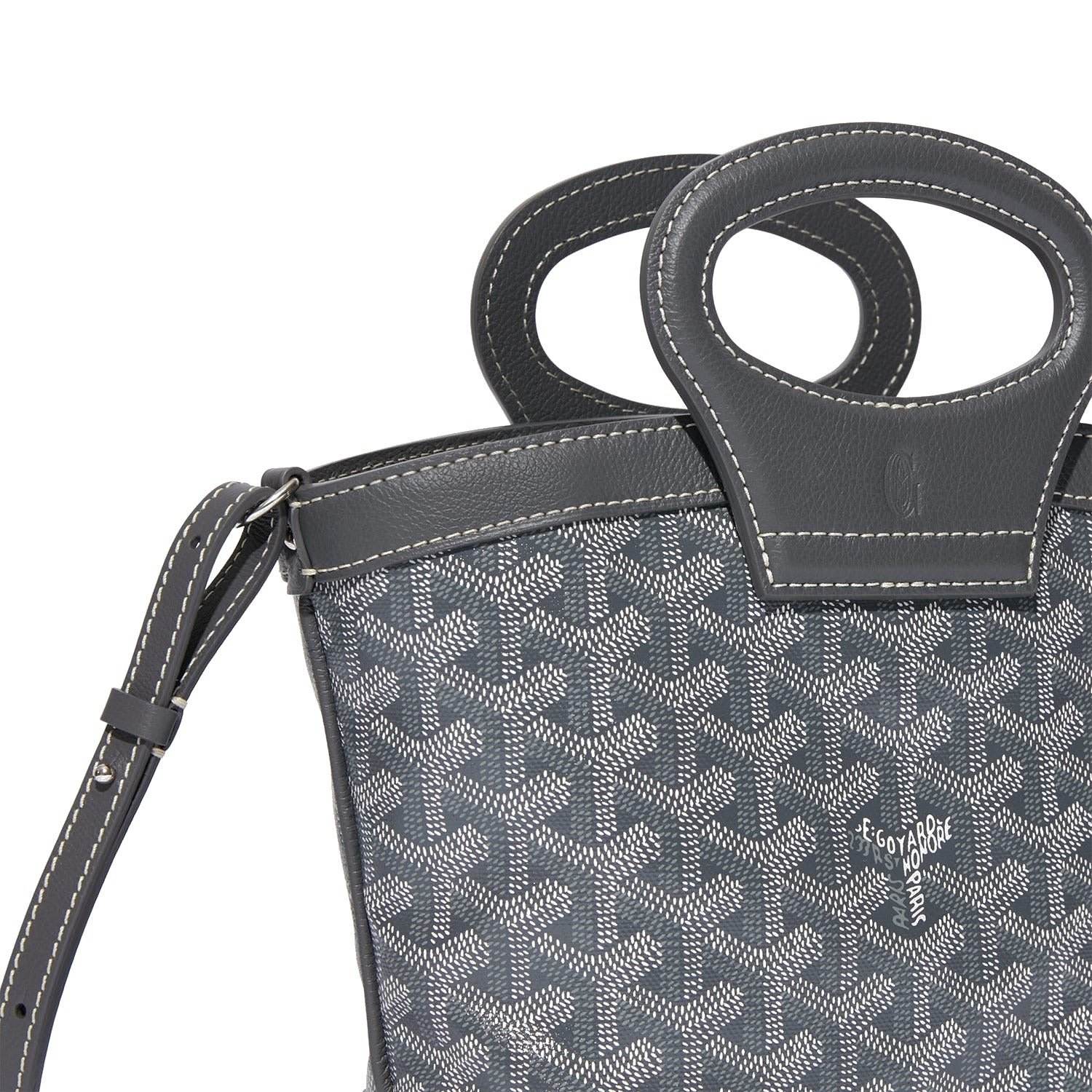 Drawstring Mini Bucket Bag - Grey - 43