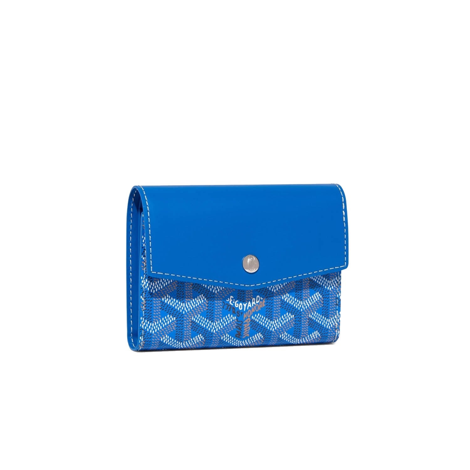 Compact Bi-Fold Wallet with Coin Pocket - Sky Blue