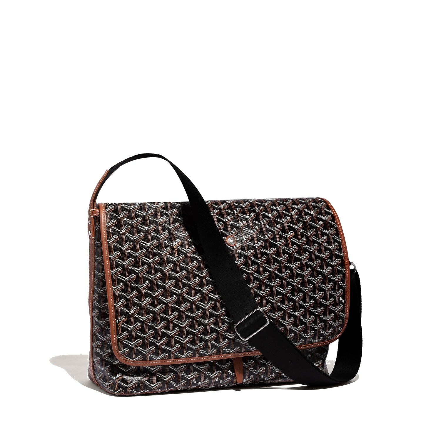 Classic Messenger Bag - Medium - Black & Tan