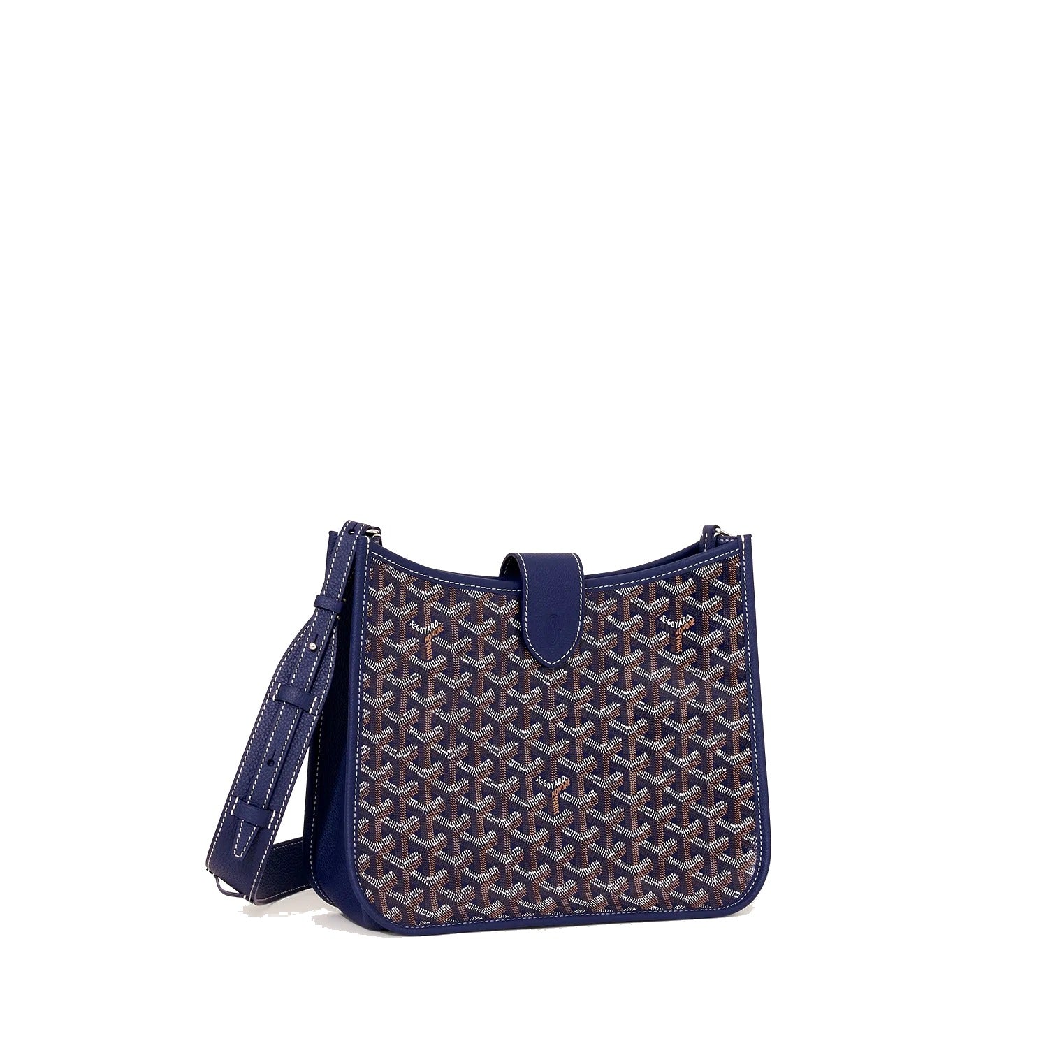 Canvas Flap Crossbody Bag - Navy Blue