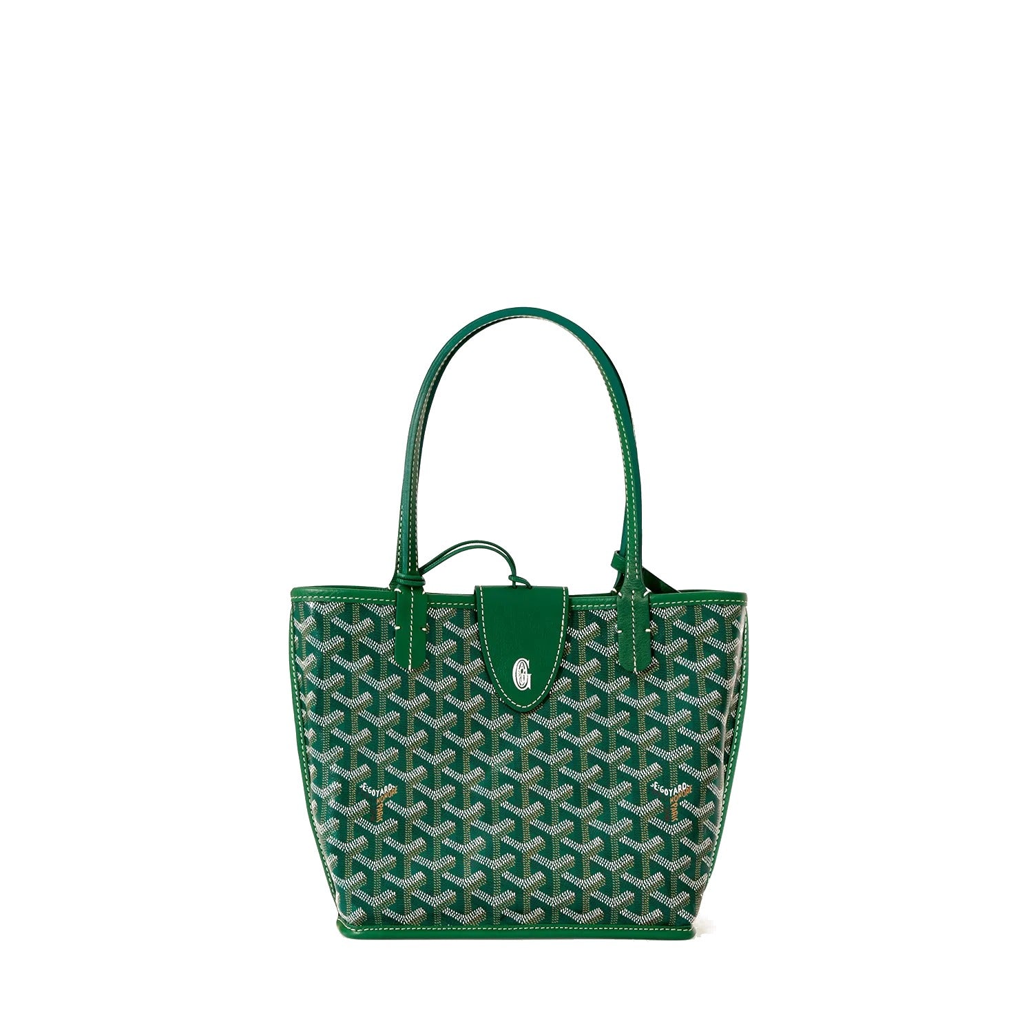 Reversible Leather Mini Tote - Green - 28