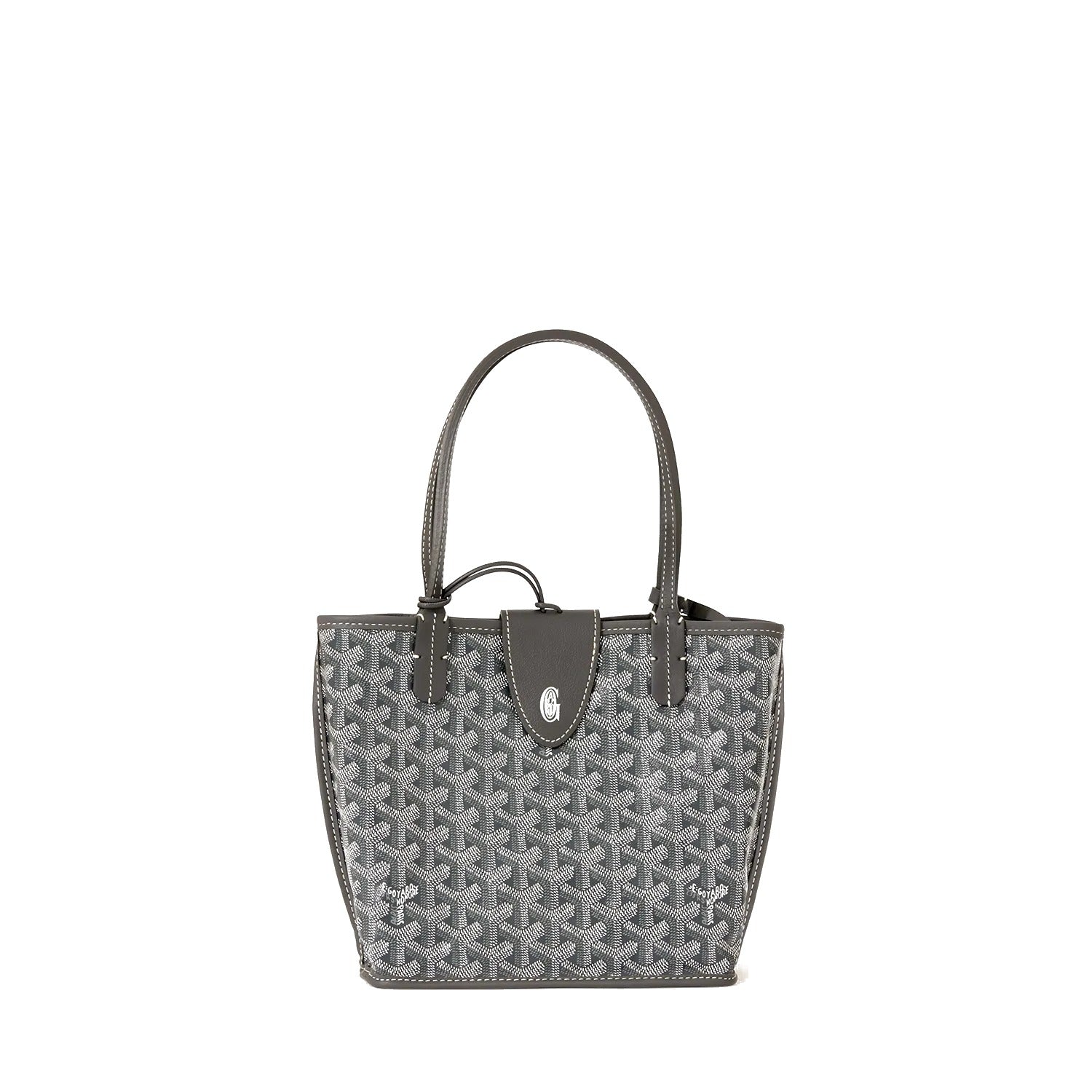 Reversible Leather Mini Tote - Grey - 53