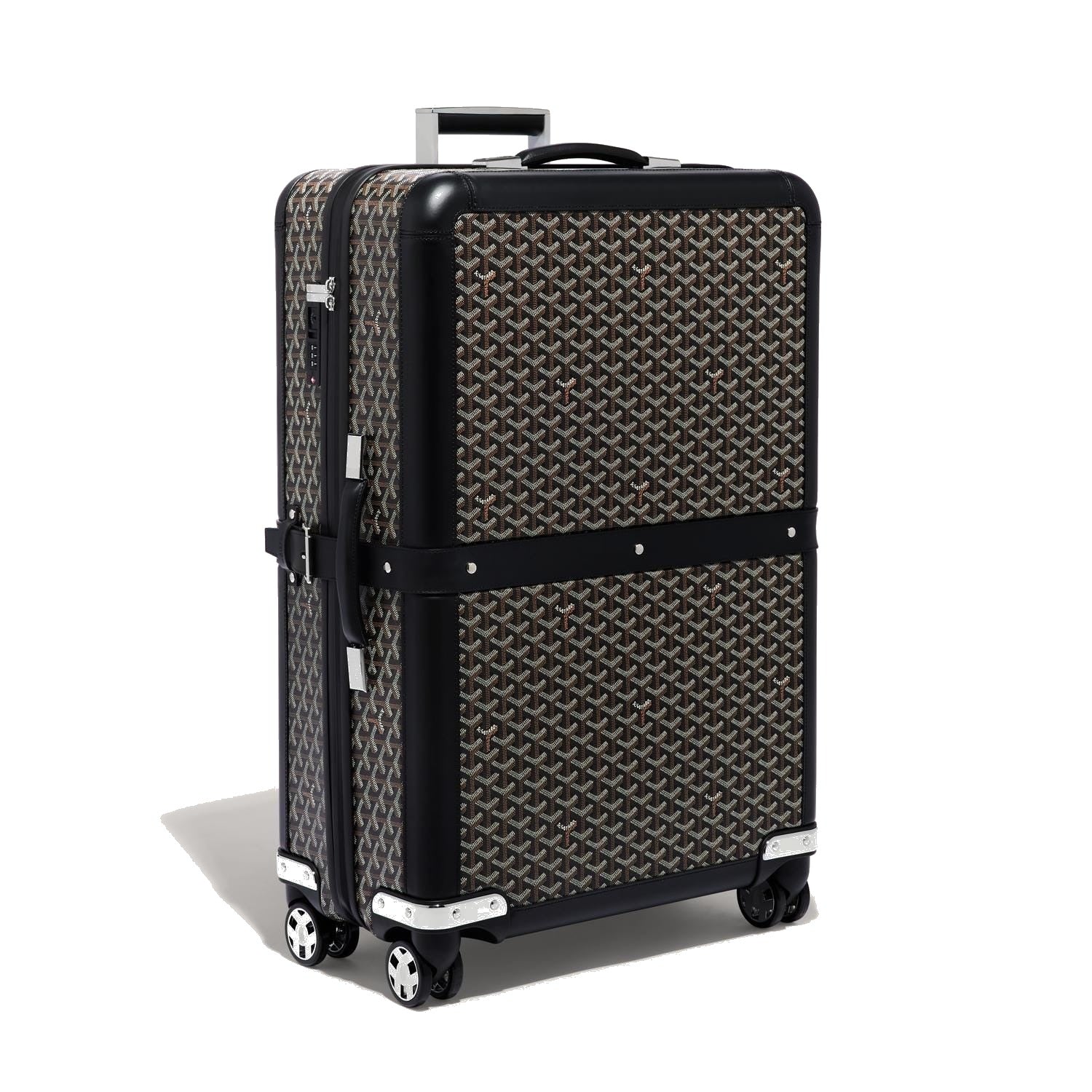 Canvas Rolling Suitcase - Large - Black