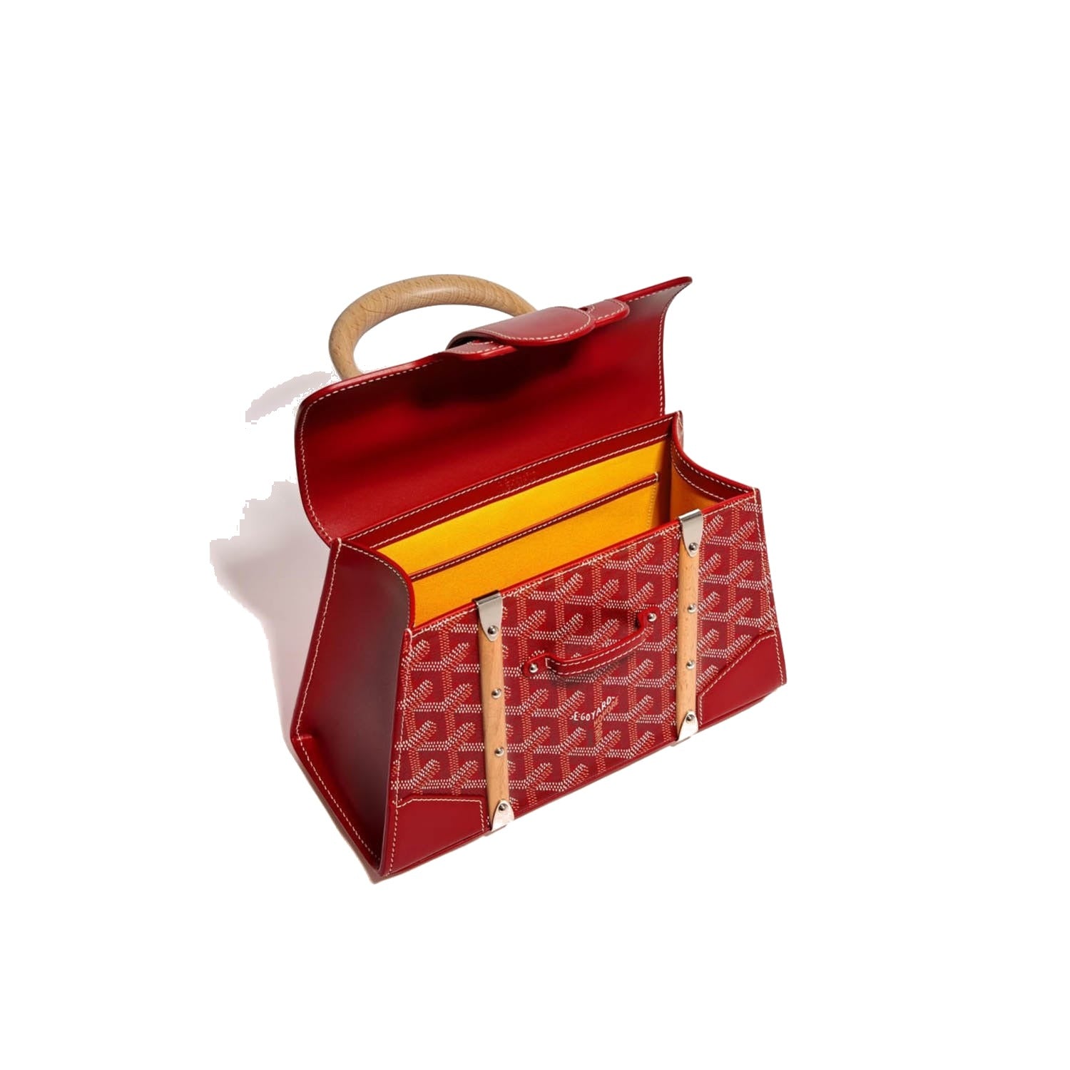 Structured Mini Top-Handle Bag - Red - 14