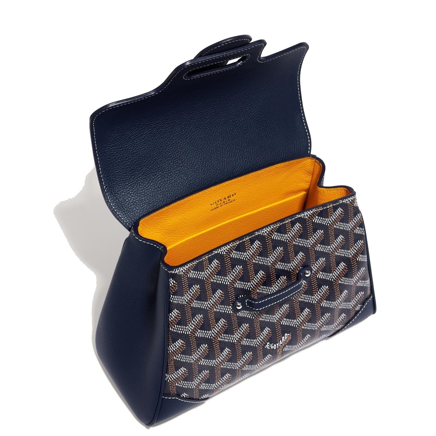 Soft Leather Mini Crossbody Bag - Navy Blue - 40