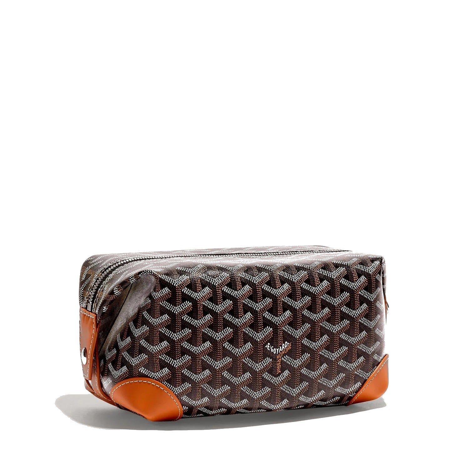 Canvas Bowling Toiletry Bag - Black & Tan
