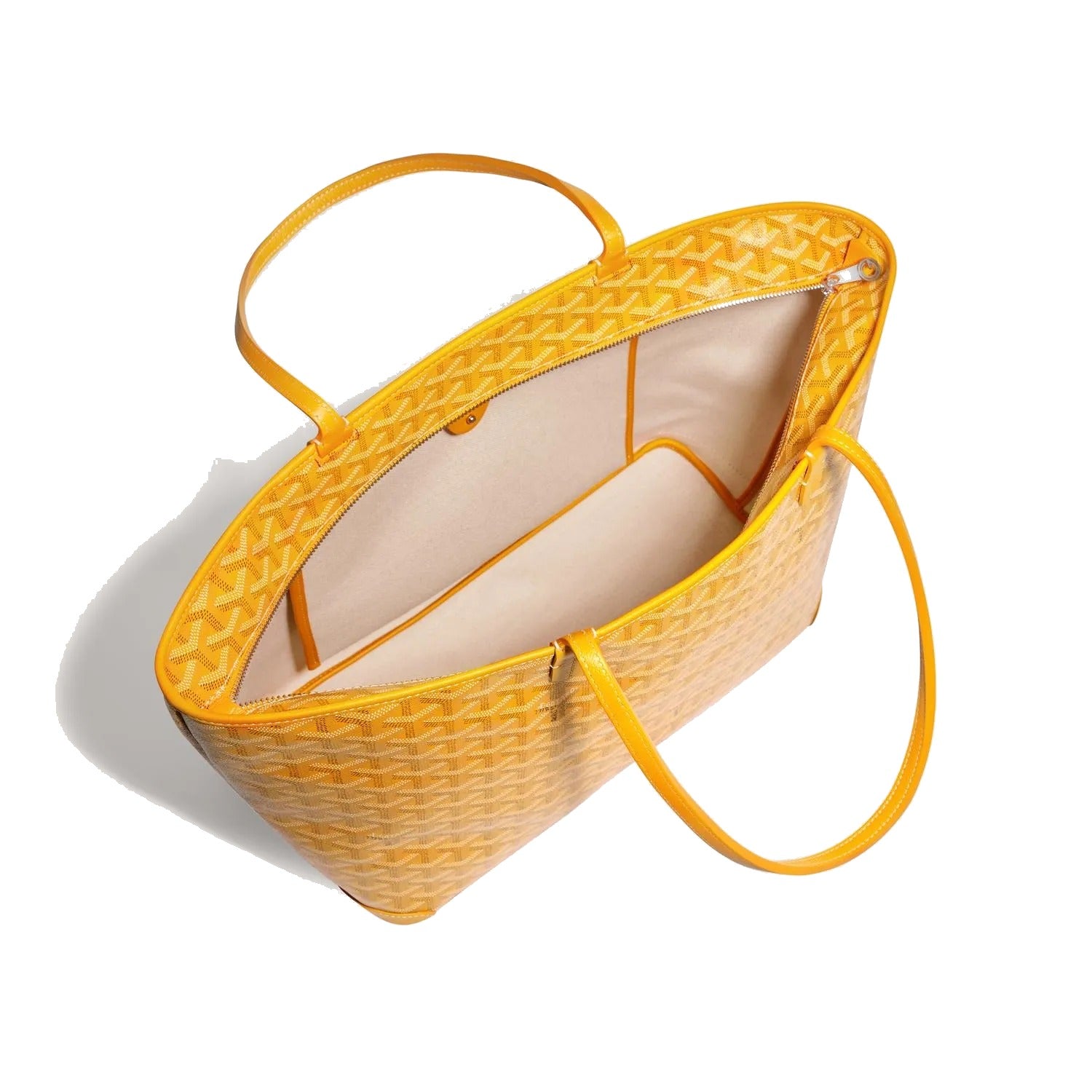 Zippered Canvas Tote - Medium - Yellow - 20