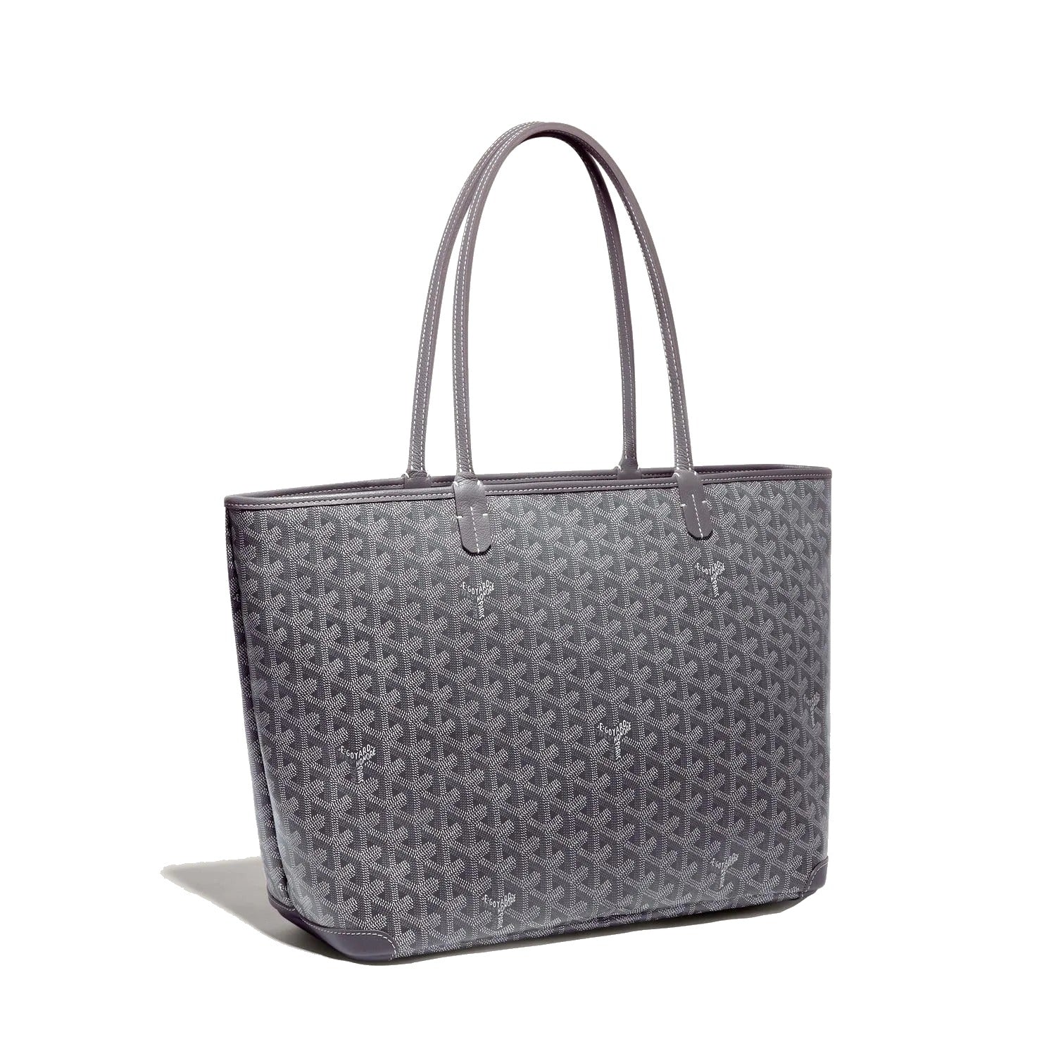 Zippered Canvas Tote - Medium - Grey