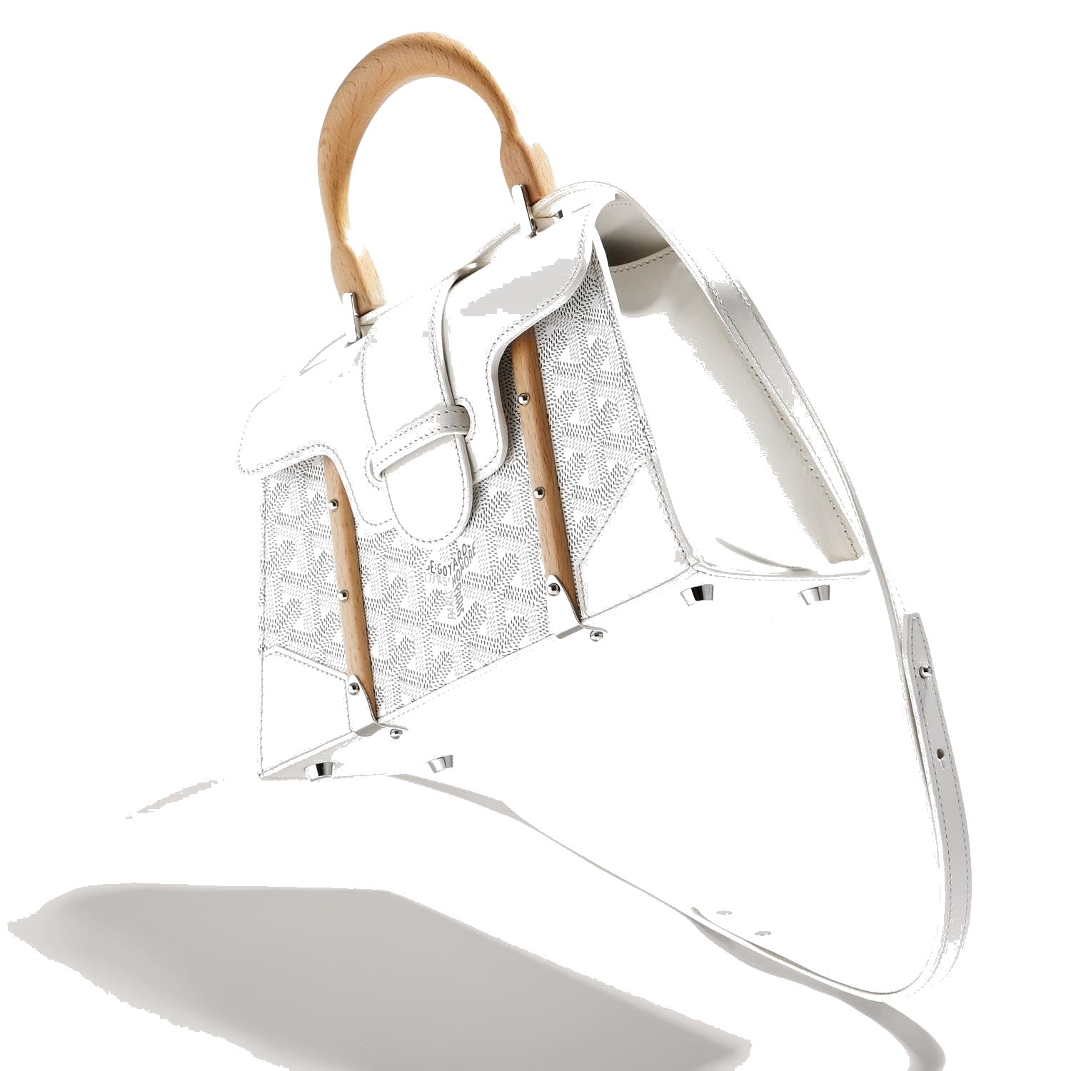 Structured Mini Top-Handle Bag - White - 50