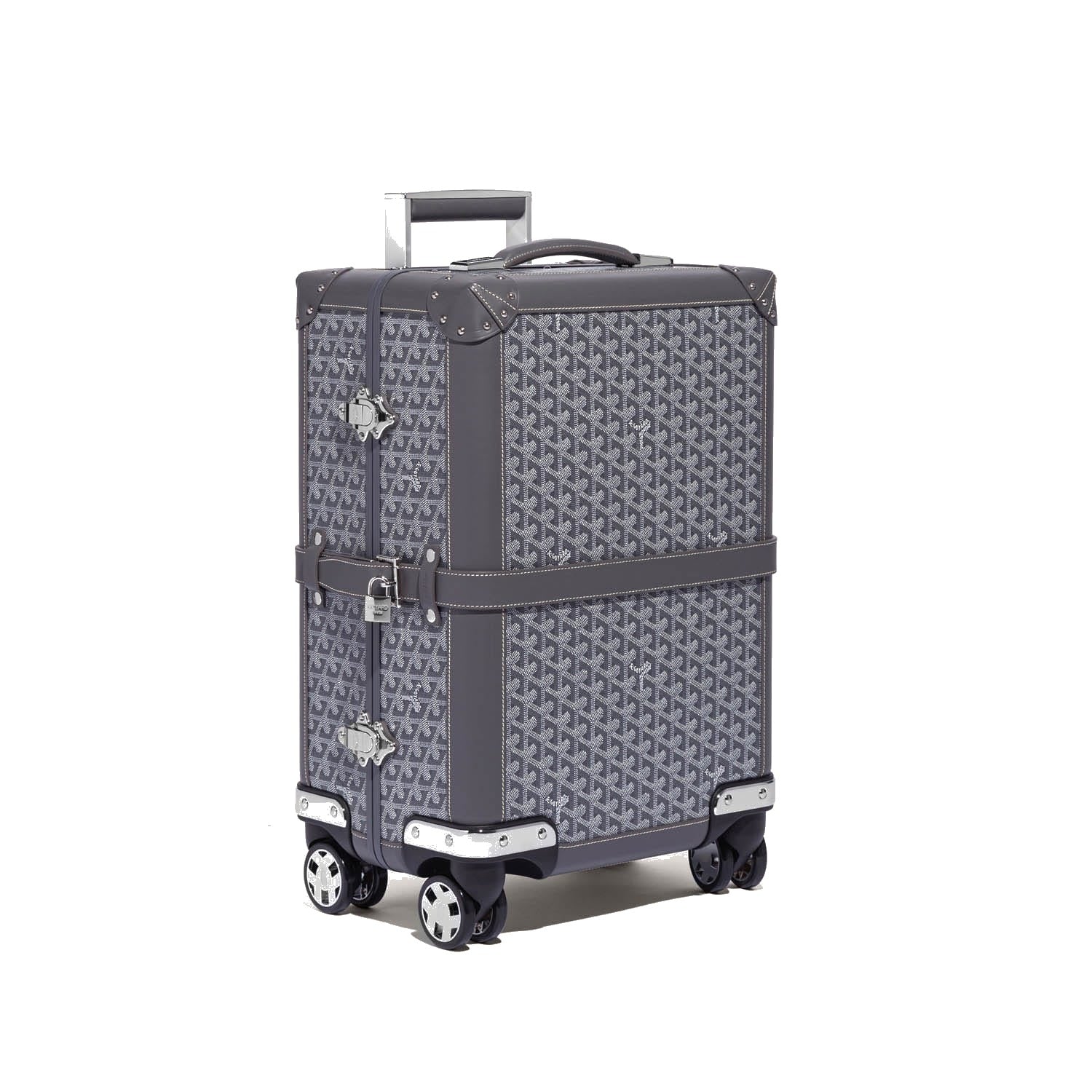 Canvas Rolling Trolley Suitcase - Cabin - Grey