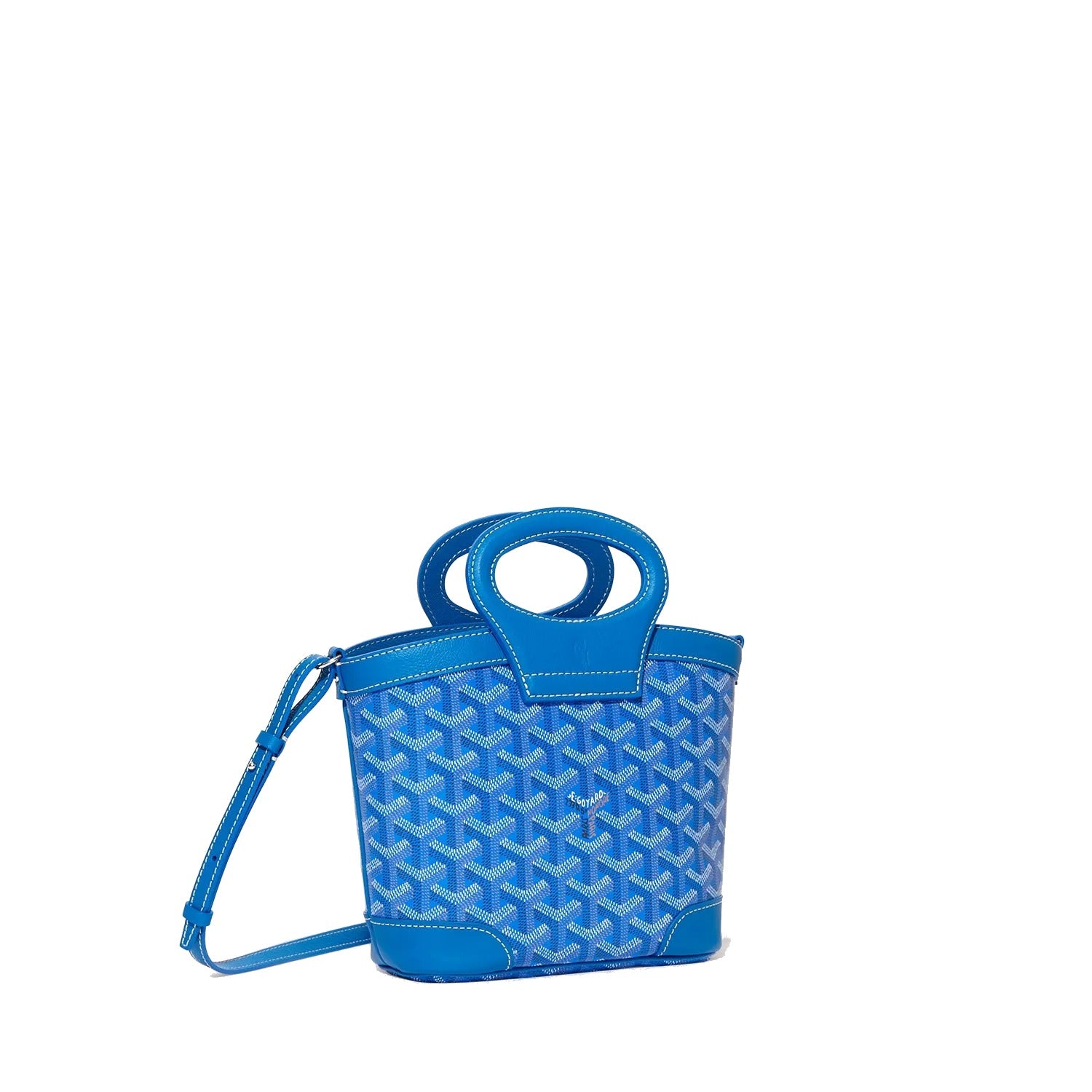 Drawstring Mini Bucket Bag - Sky Blue
