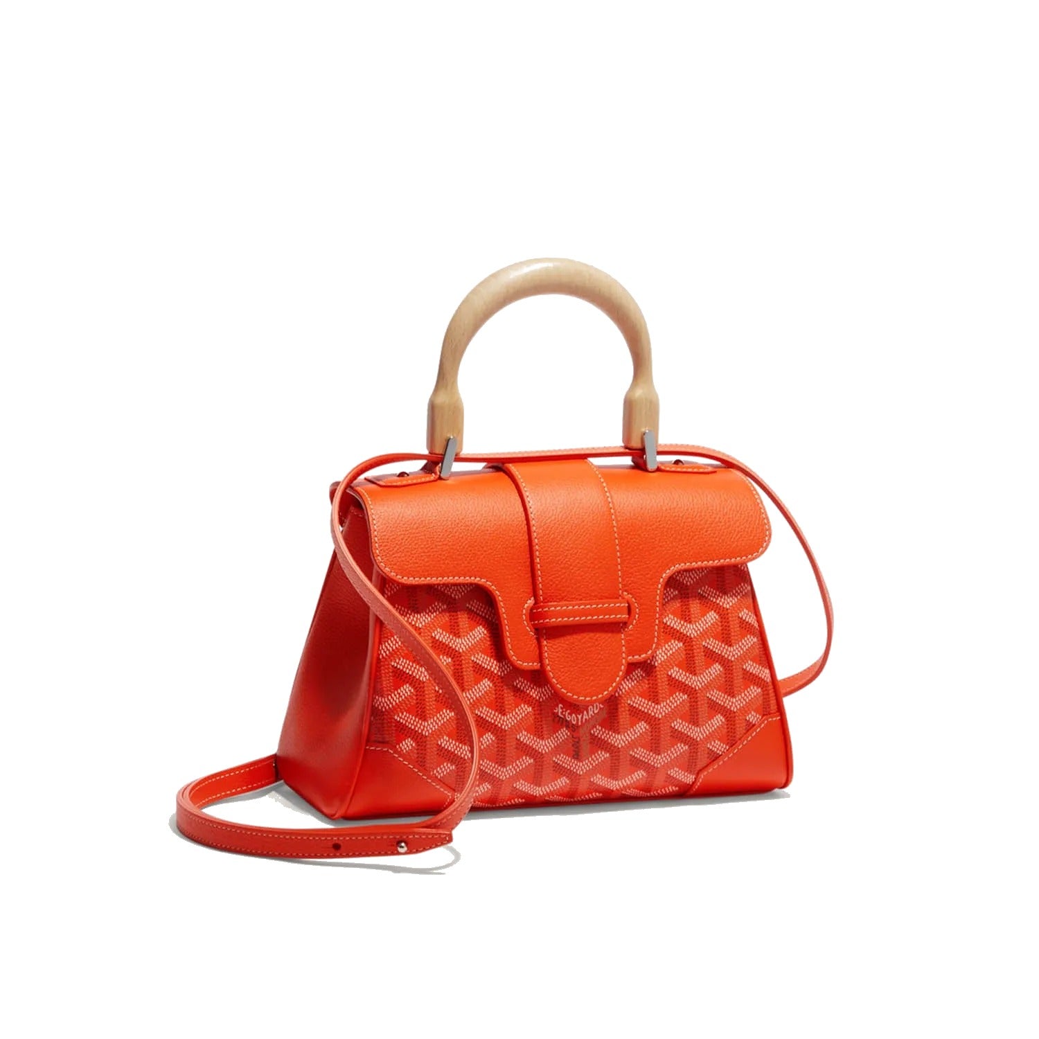 Soft Leather Mini Crossbody Bag - Orange
