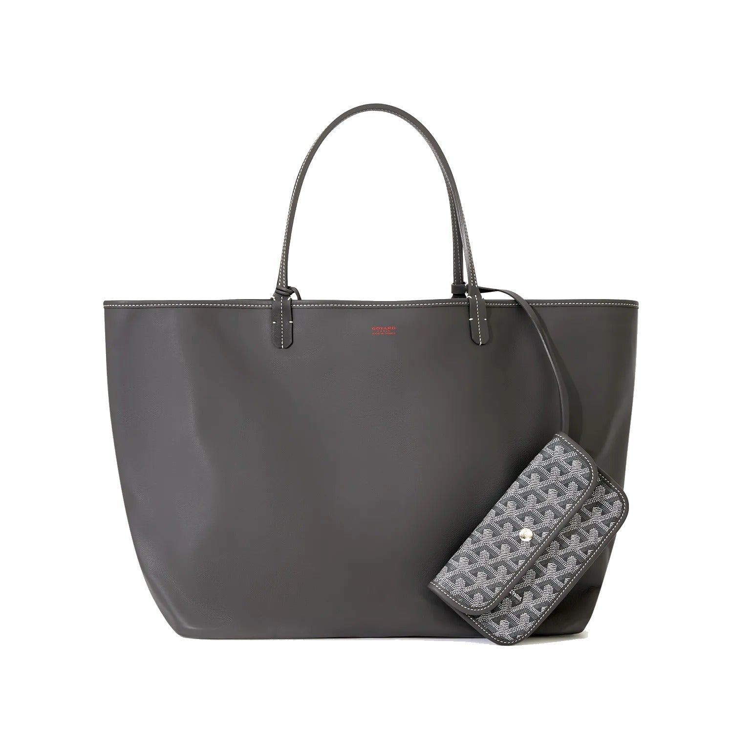Reversible Leather Tote Bag - Large - Grey - 52