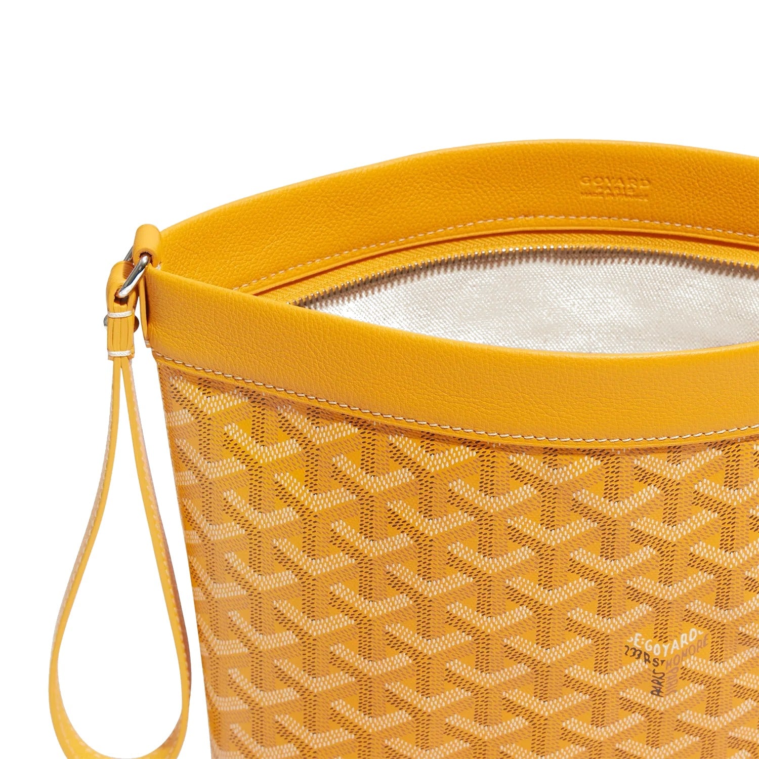Compact Leather Everyday Pouch - Yellow - 20