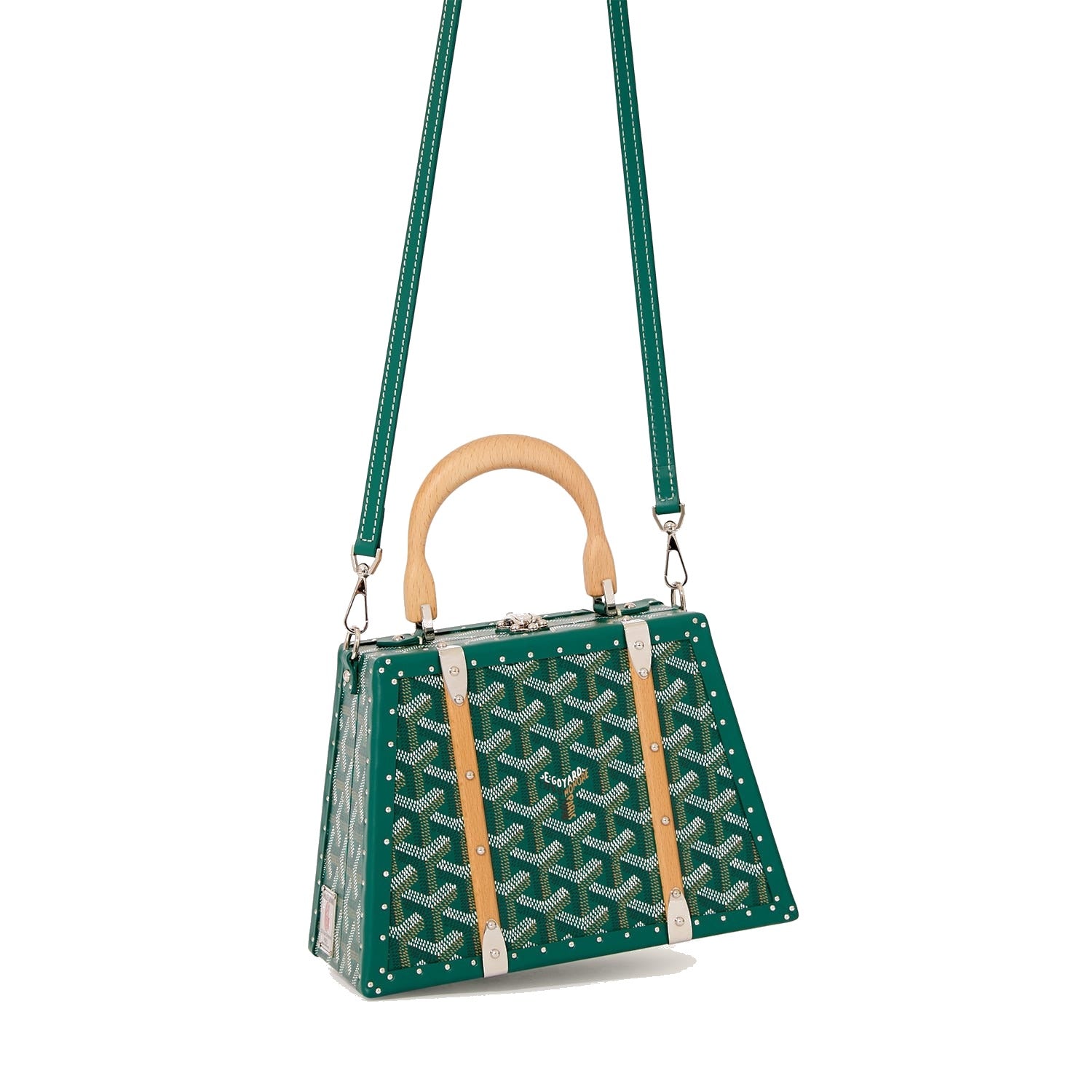 Mini Structured Trunk Crossbody - Green - 15