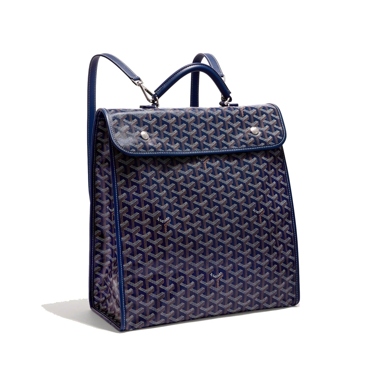 Travel Canvas Backpack - Navy Blue