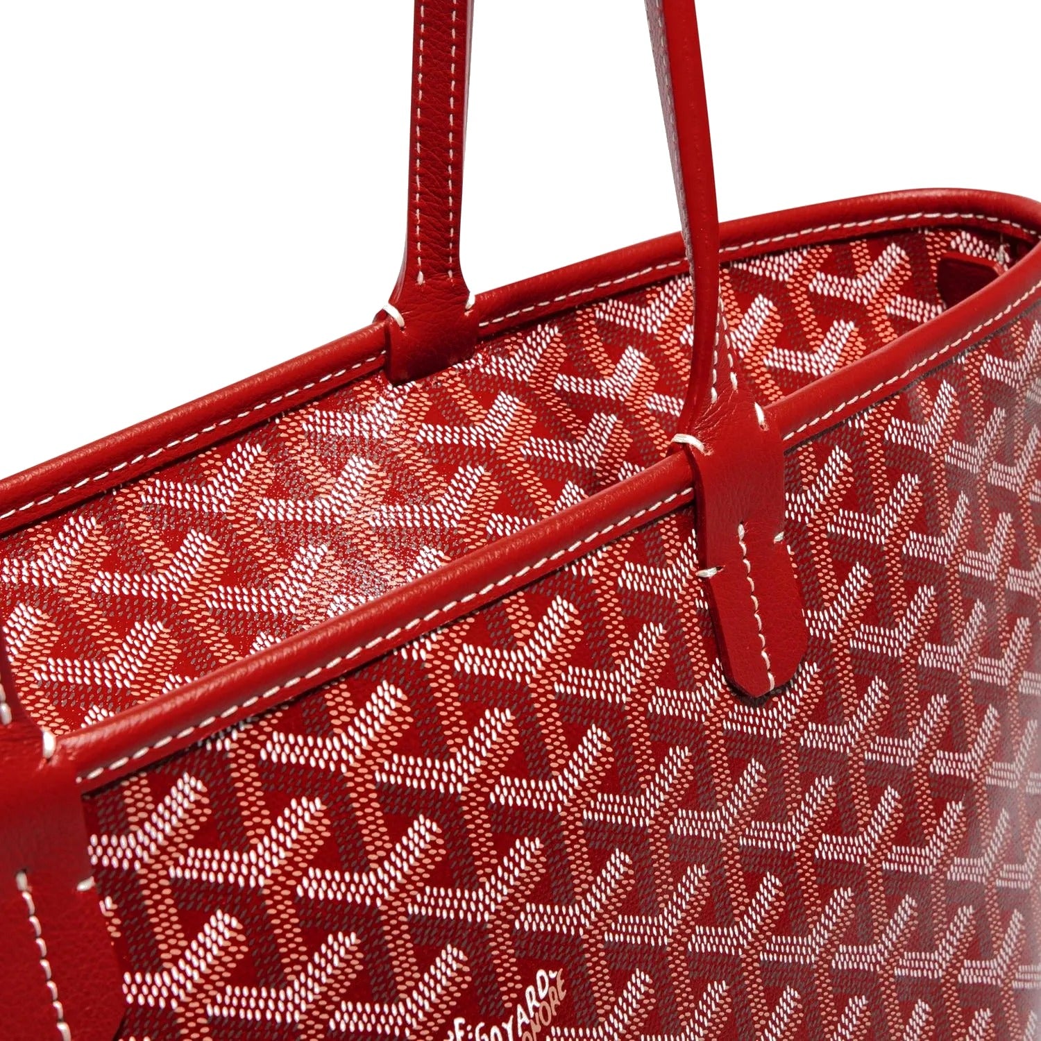 Zippered Canvas Tote - Small - Red - 11