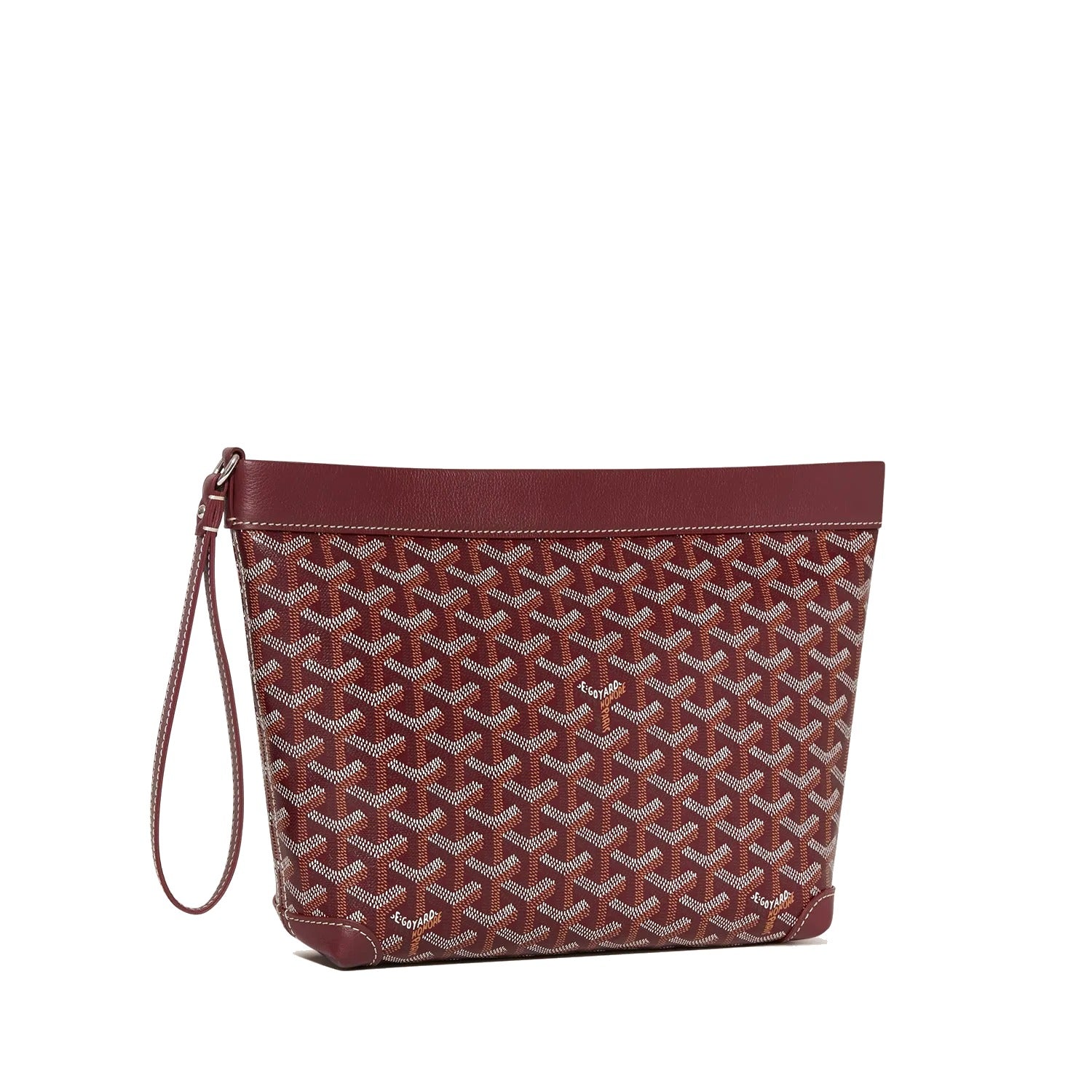 Compact Leather Everyday Pouch - Burgundy