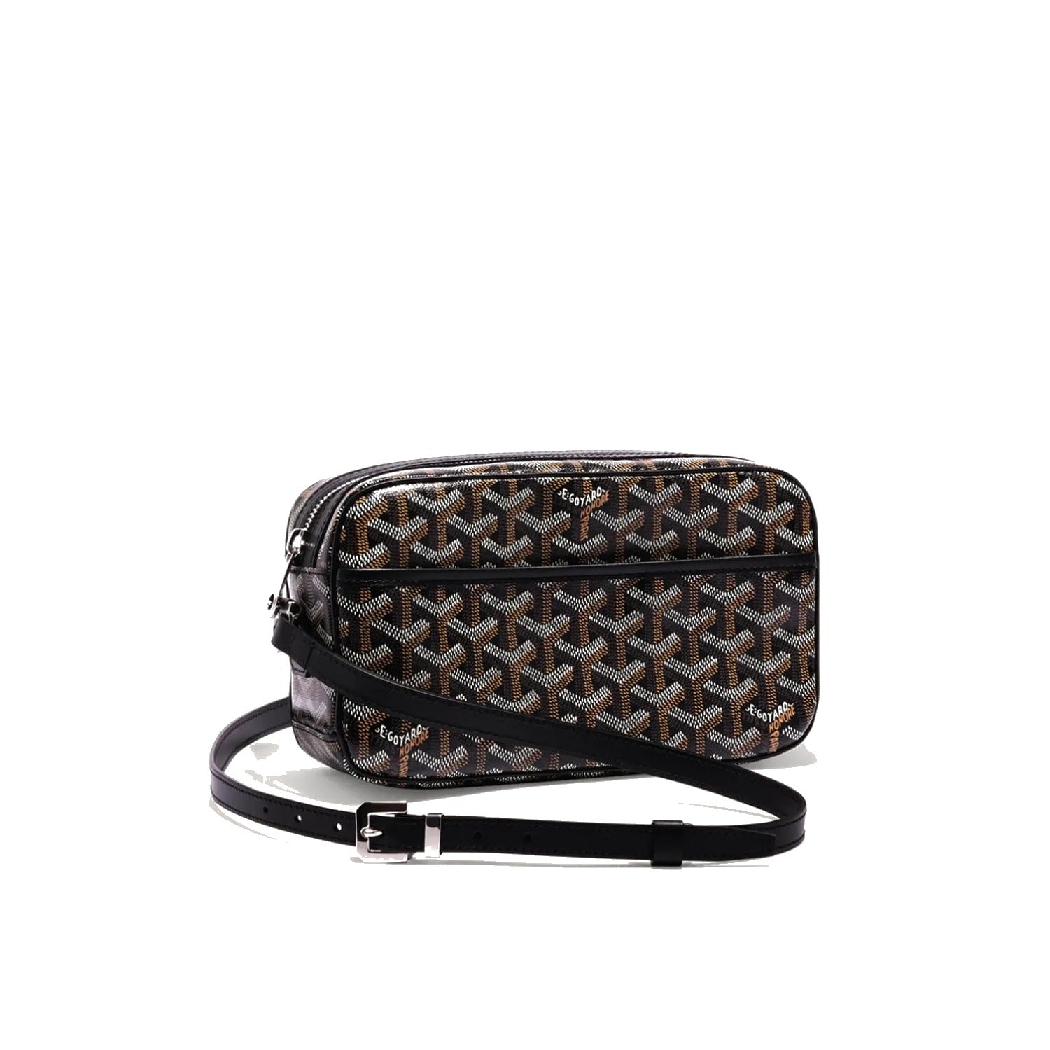 Compact Crossbody Flap Bag - Black