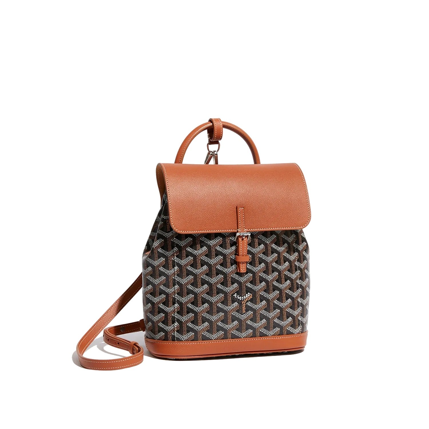 Mini Canvas Backpack - Black & Tan