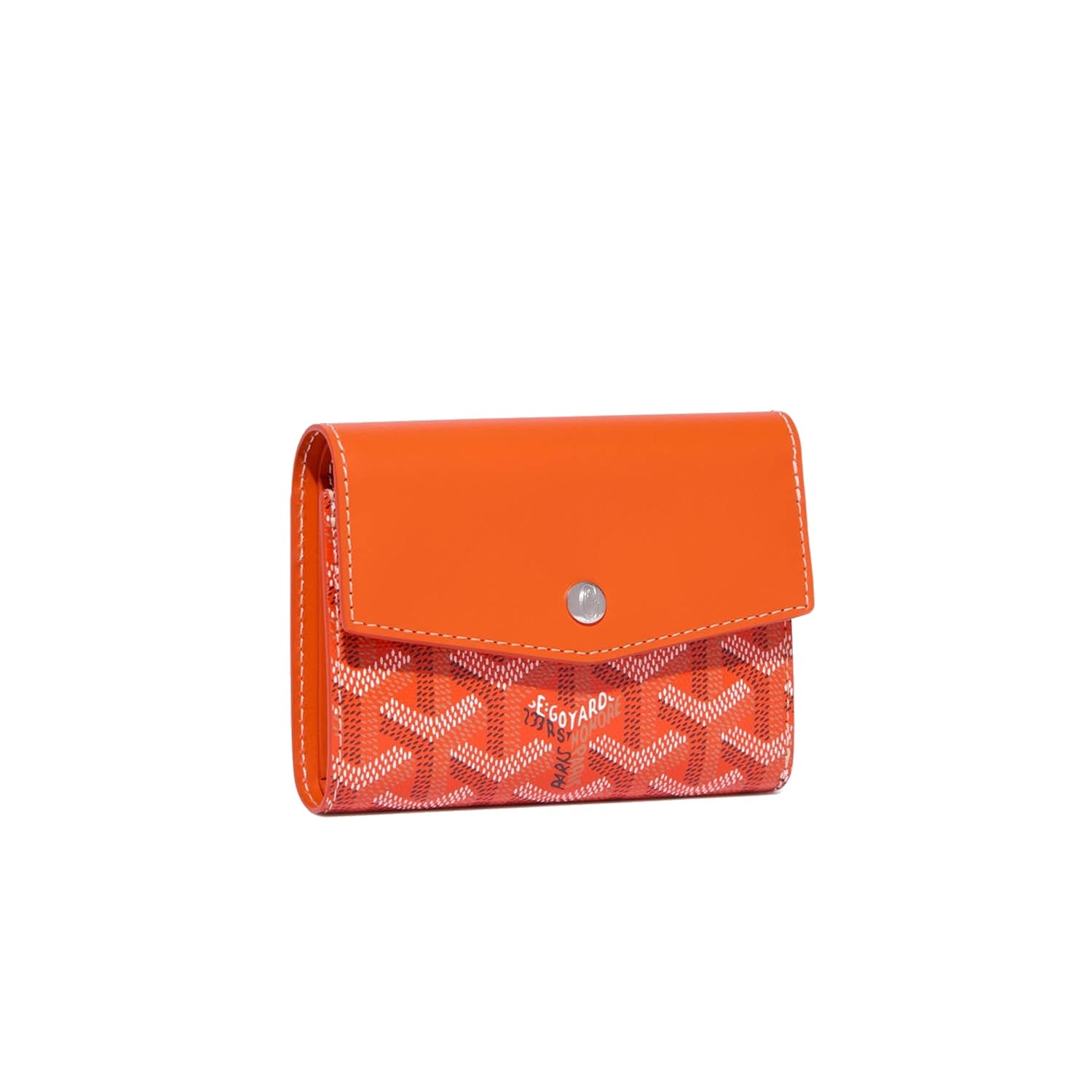 Compact Bi-Fold Wallet with Coin Pocket - Orange