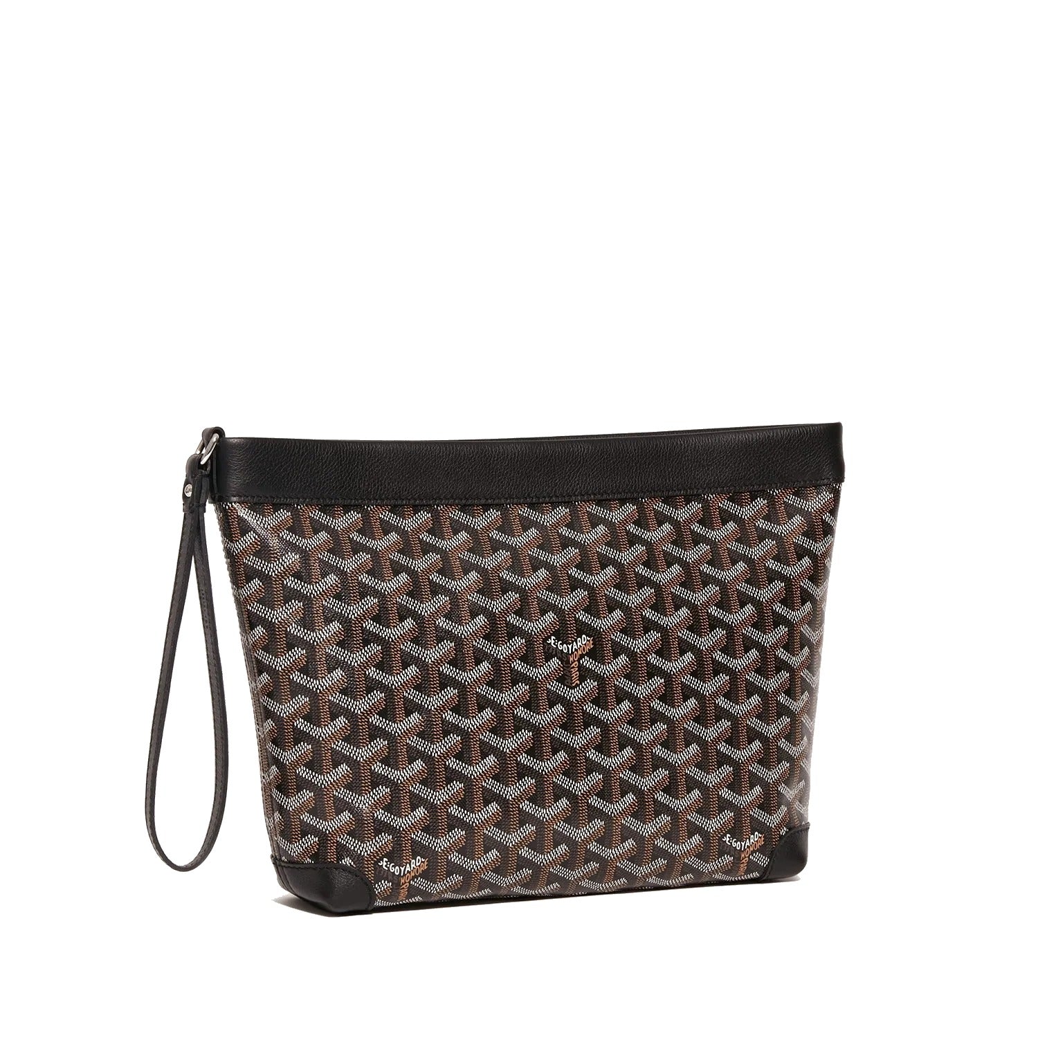 Compact Leather Everyday Pouch - Black