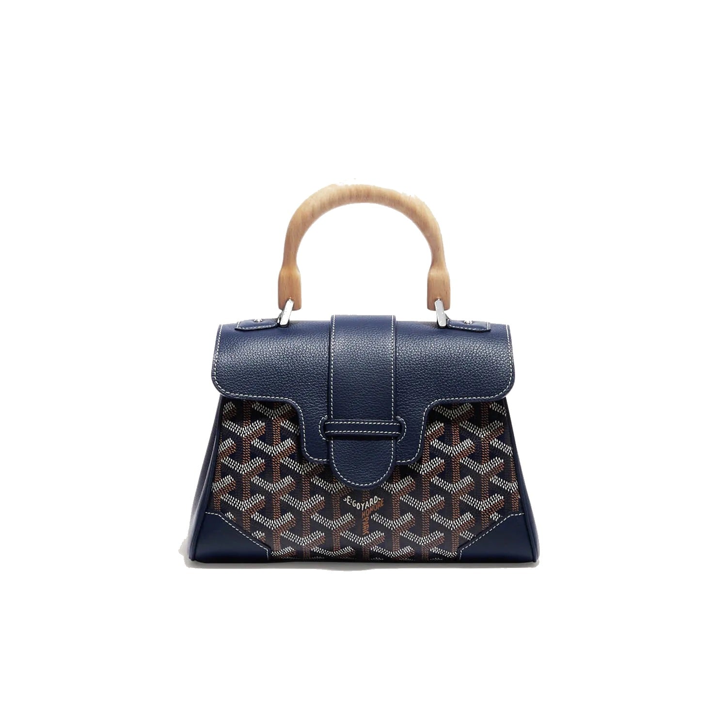 Soft Leather Mini Crossbody Bag - Navy Blue - 37