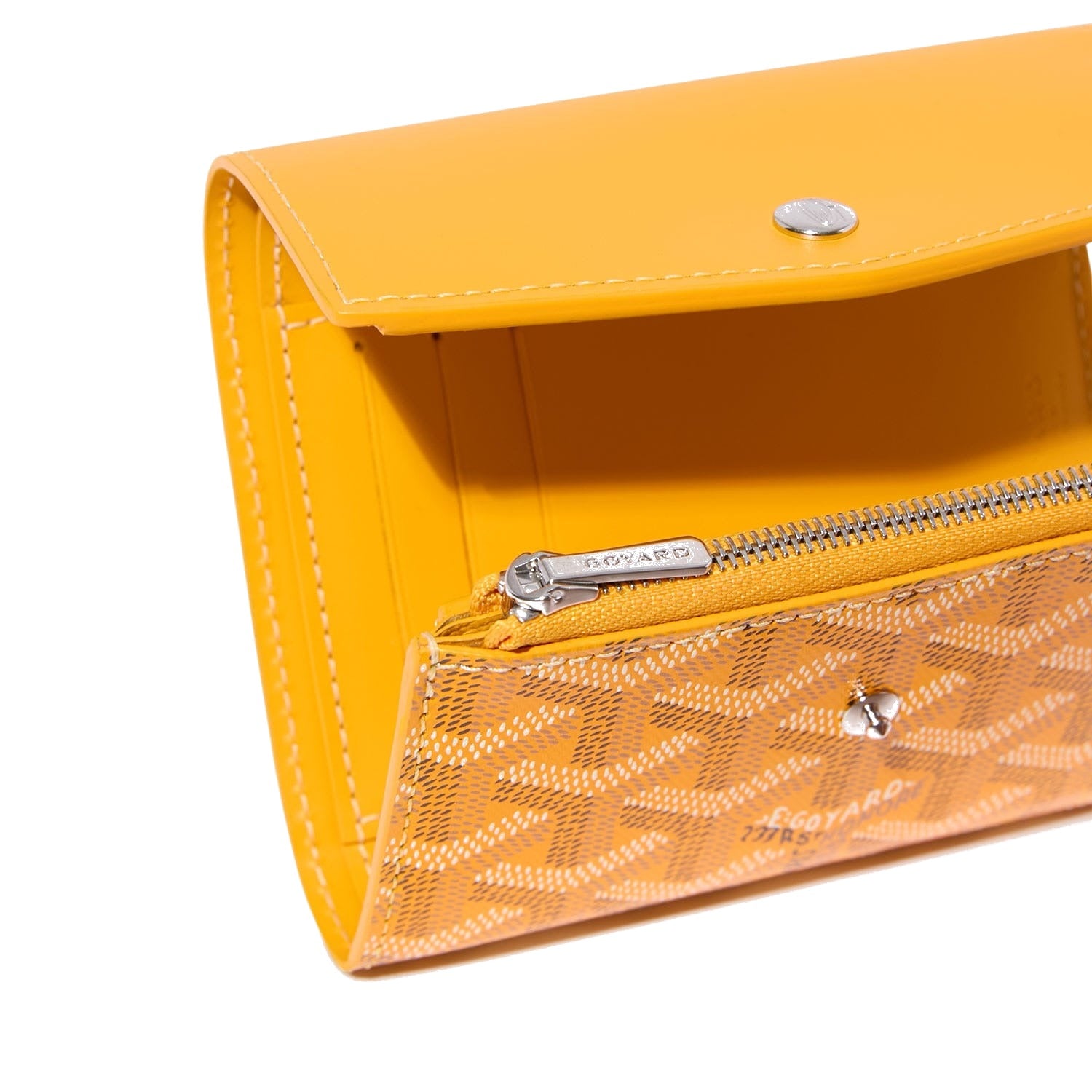 Compact Bi-Fold Wallet with Coin Pocket - Yellow - 20