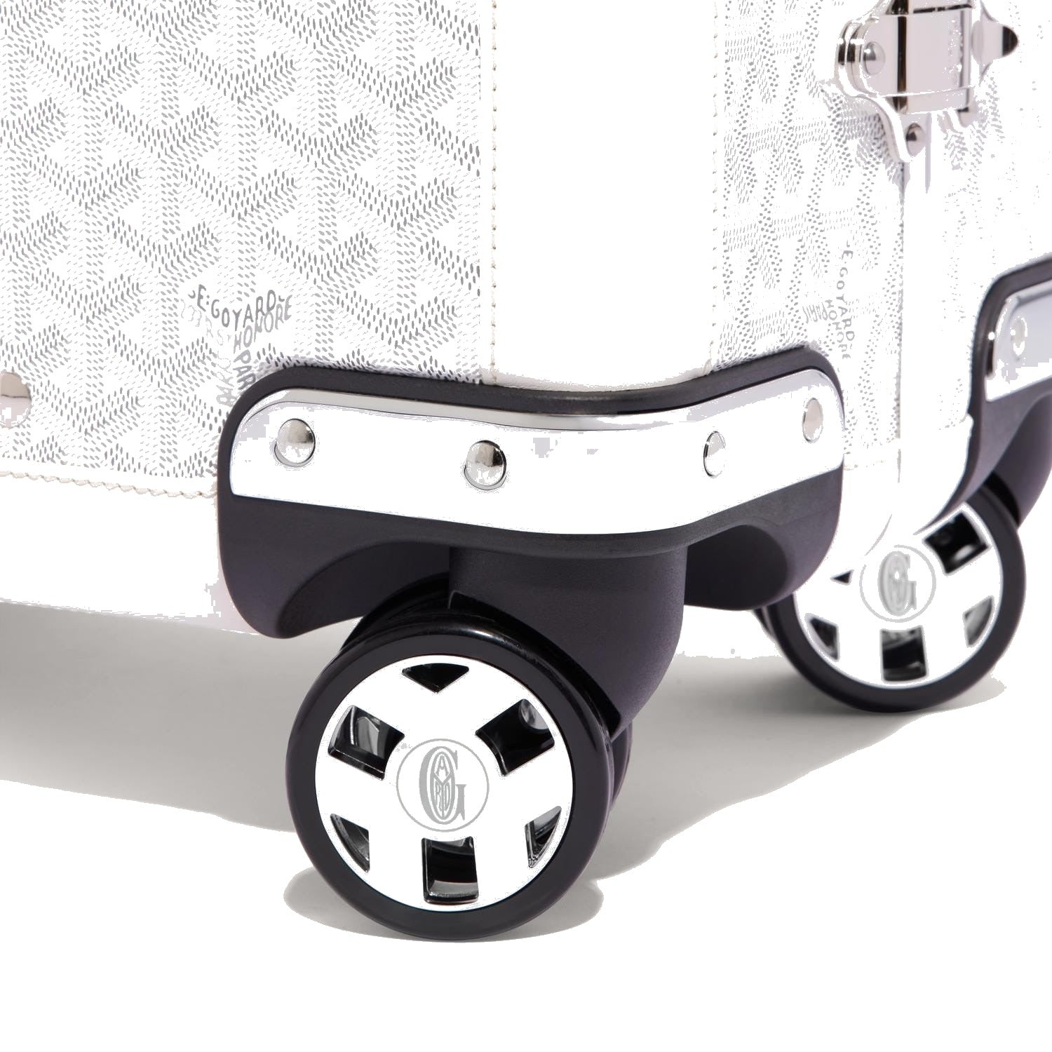 Canvas Rolling Trolley Suitcase - Cabin - White - 59