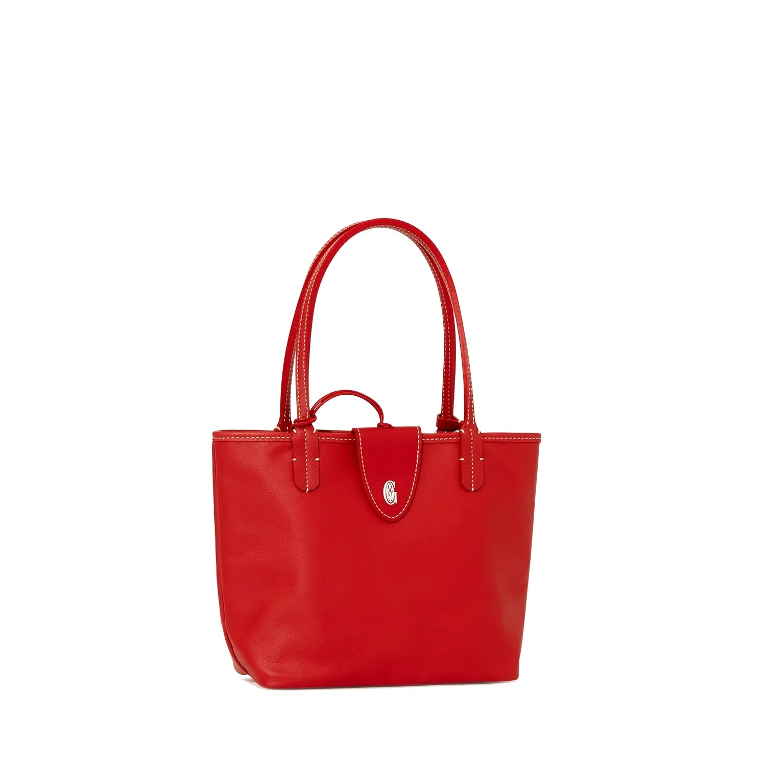 Reversible Leather Mini Tote - Red