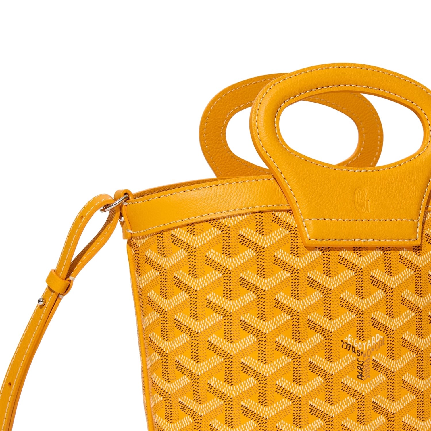Drawstring Mini Bucket Bag - Yellow - 19