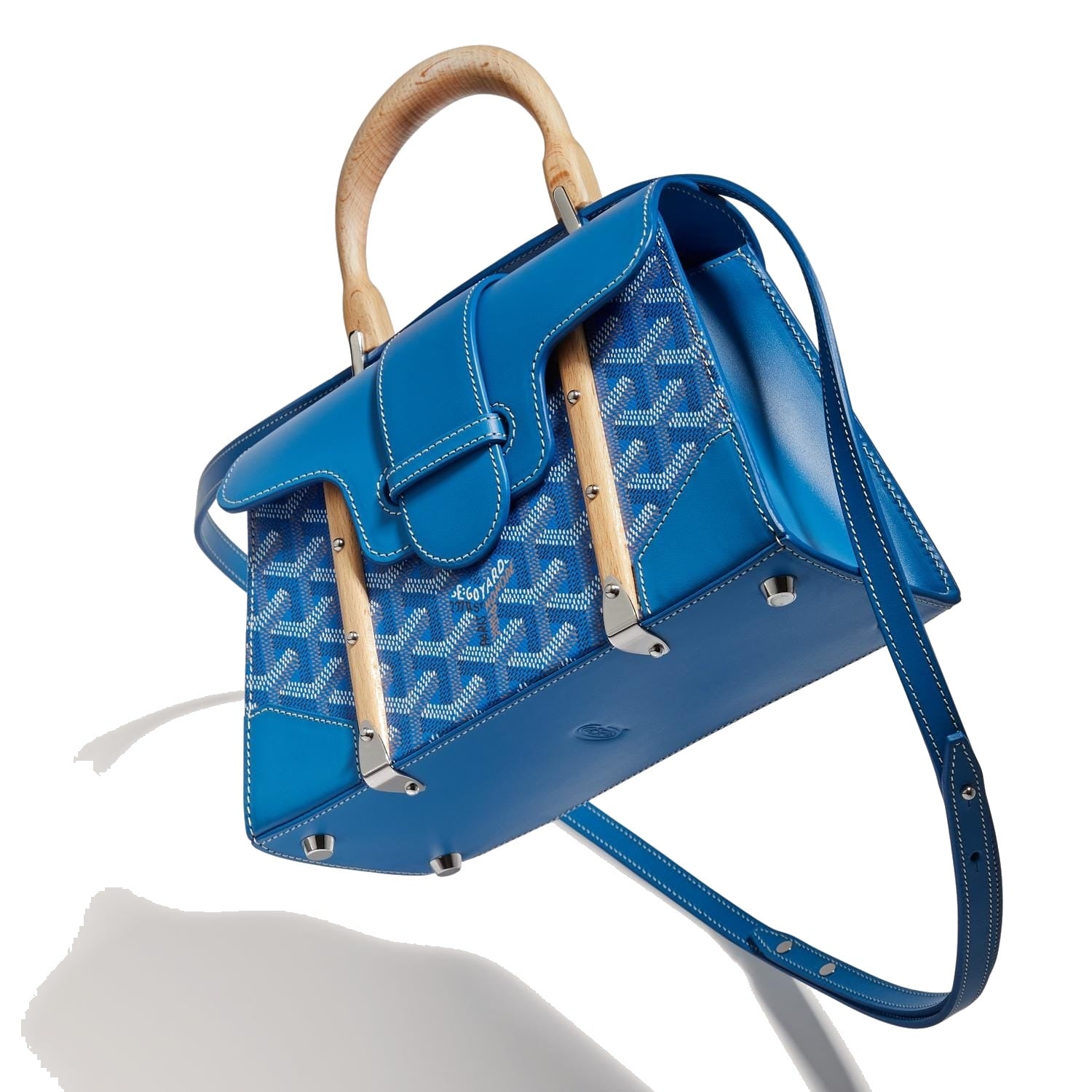Structured Mini Top-Handle Bag - Sky Blue - 35