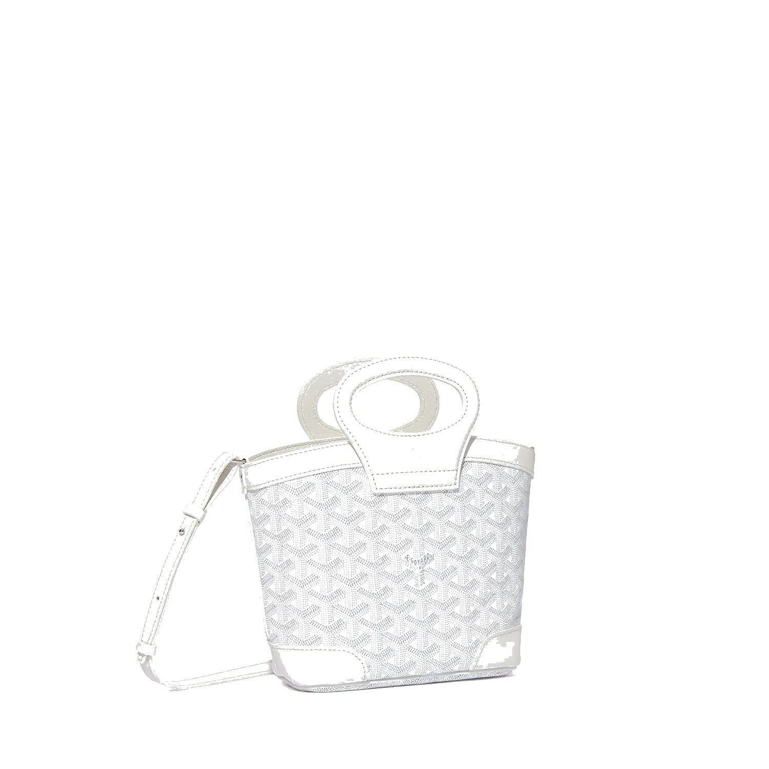 Drawstring Mini Bucket Bag - White