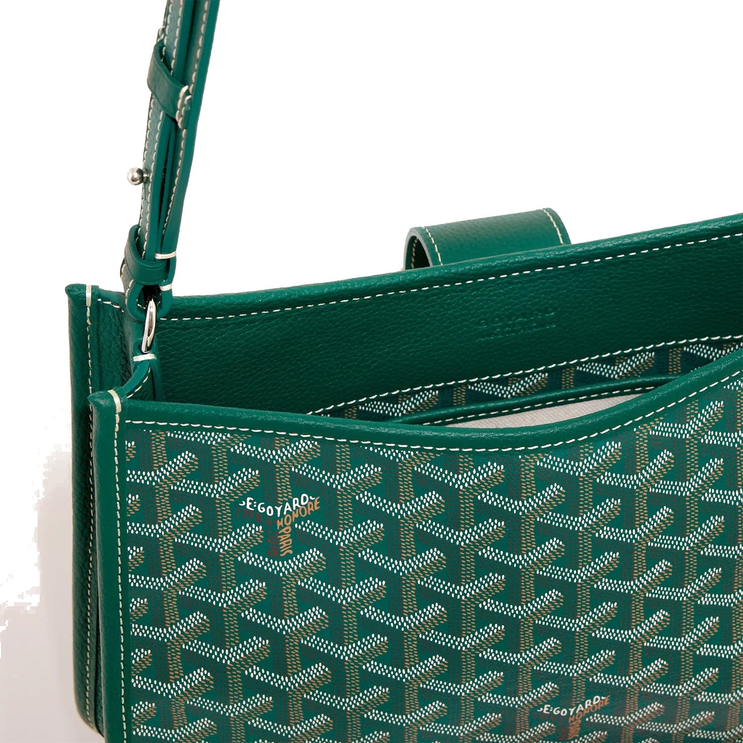 Canvas Flap Crossbody Bag - Green - 31